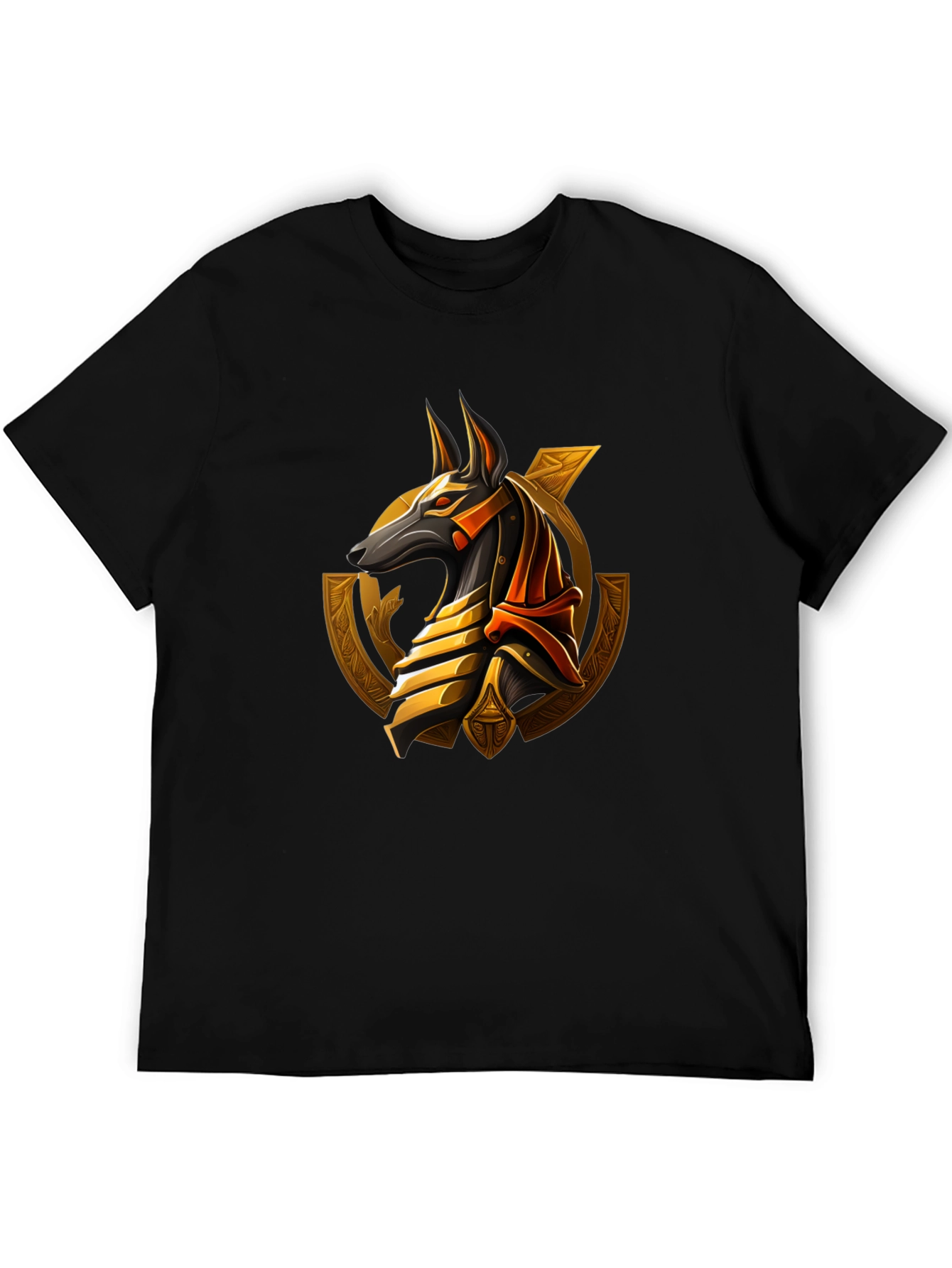 Black Anubis Graphic Black T-Shirt view 5