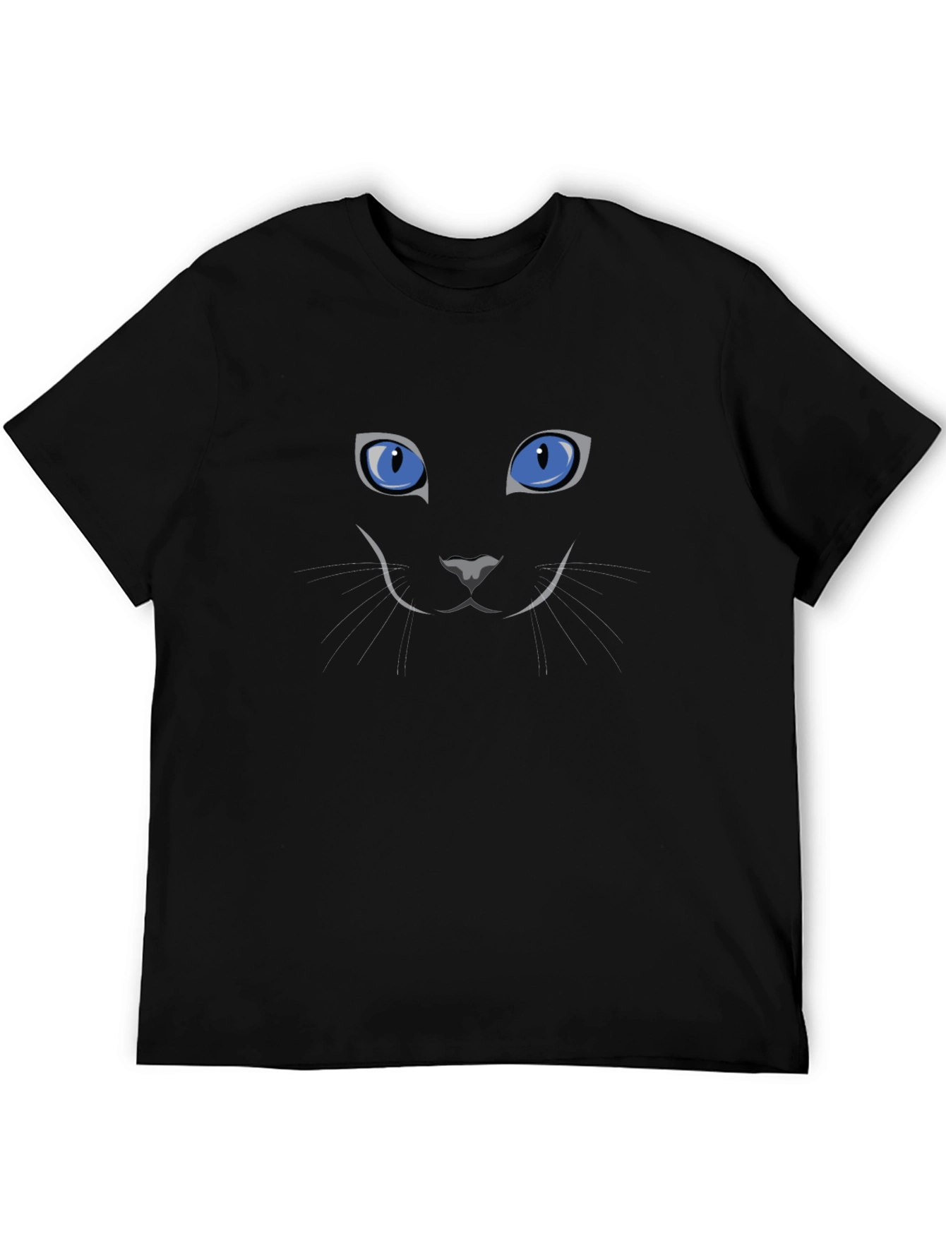 Black Black Cat Graphic Tee - Stylish Men's Crew Neck T-Shirt view 5