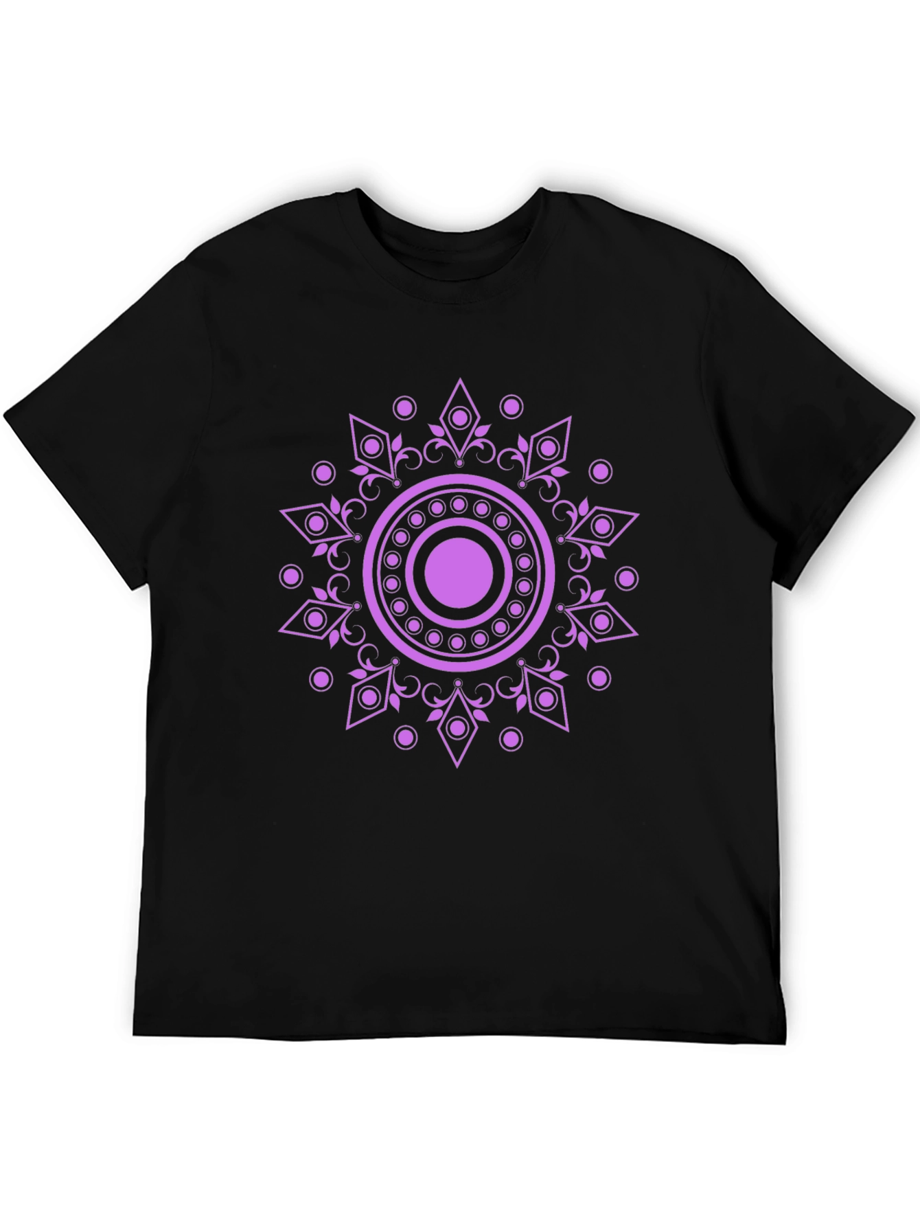 Black Ornamental Graphic Tee view 5