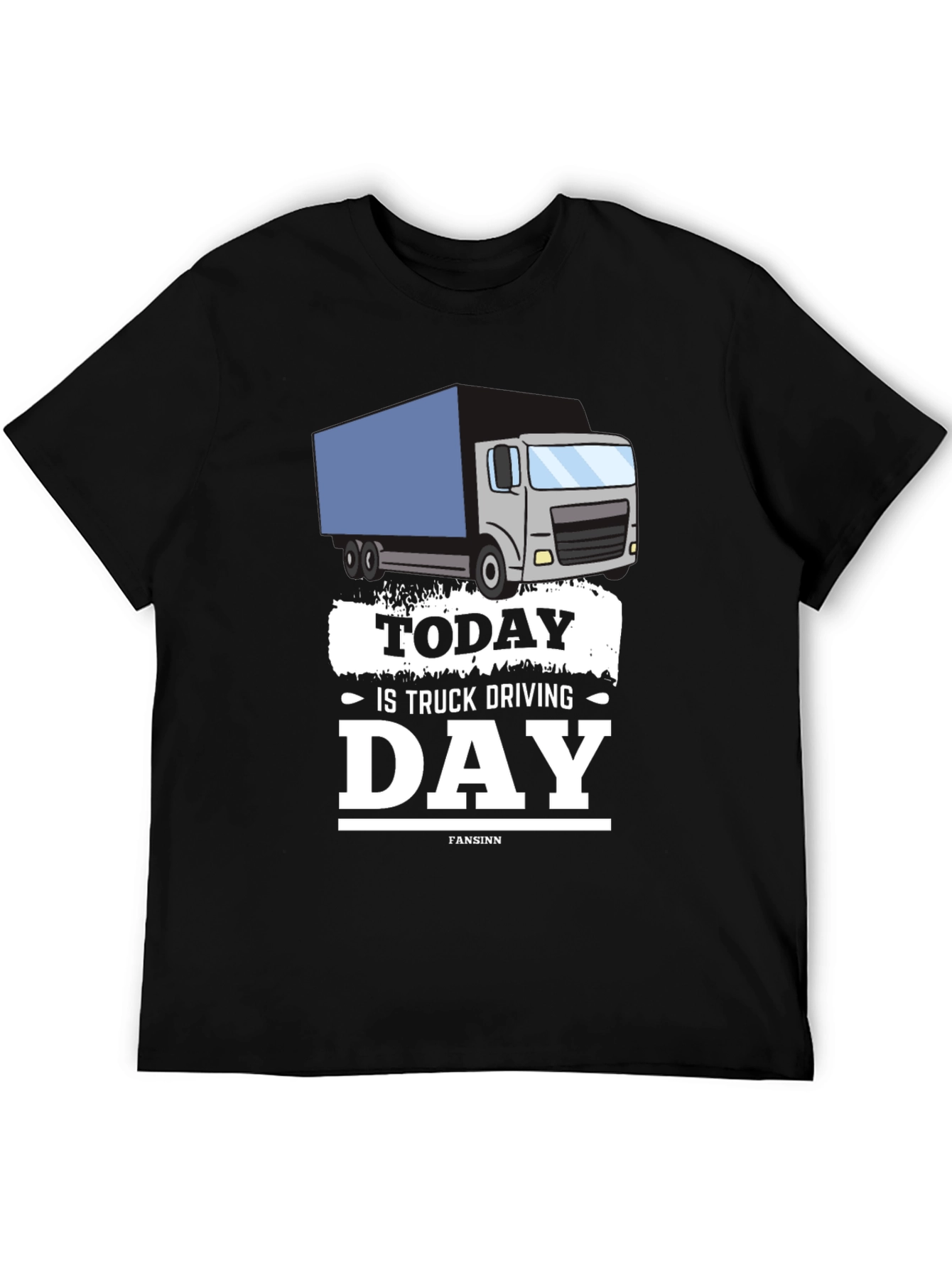 Black Today Is Truck Driving Day T-Shirt view 5