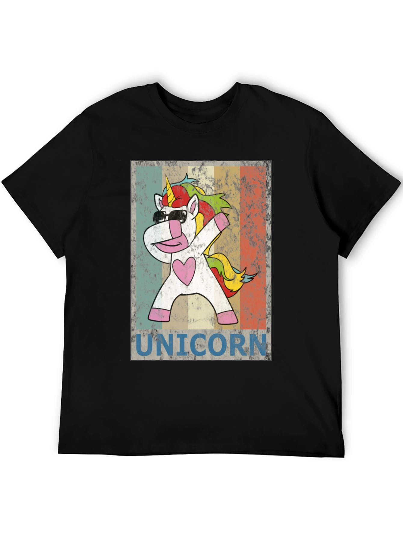 Black Dabbing Unicorn T-Shirt - Fun Graphic Tee view 5