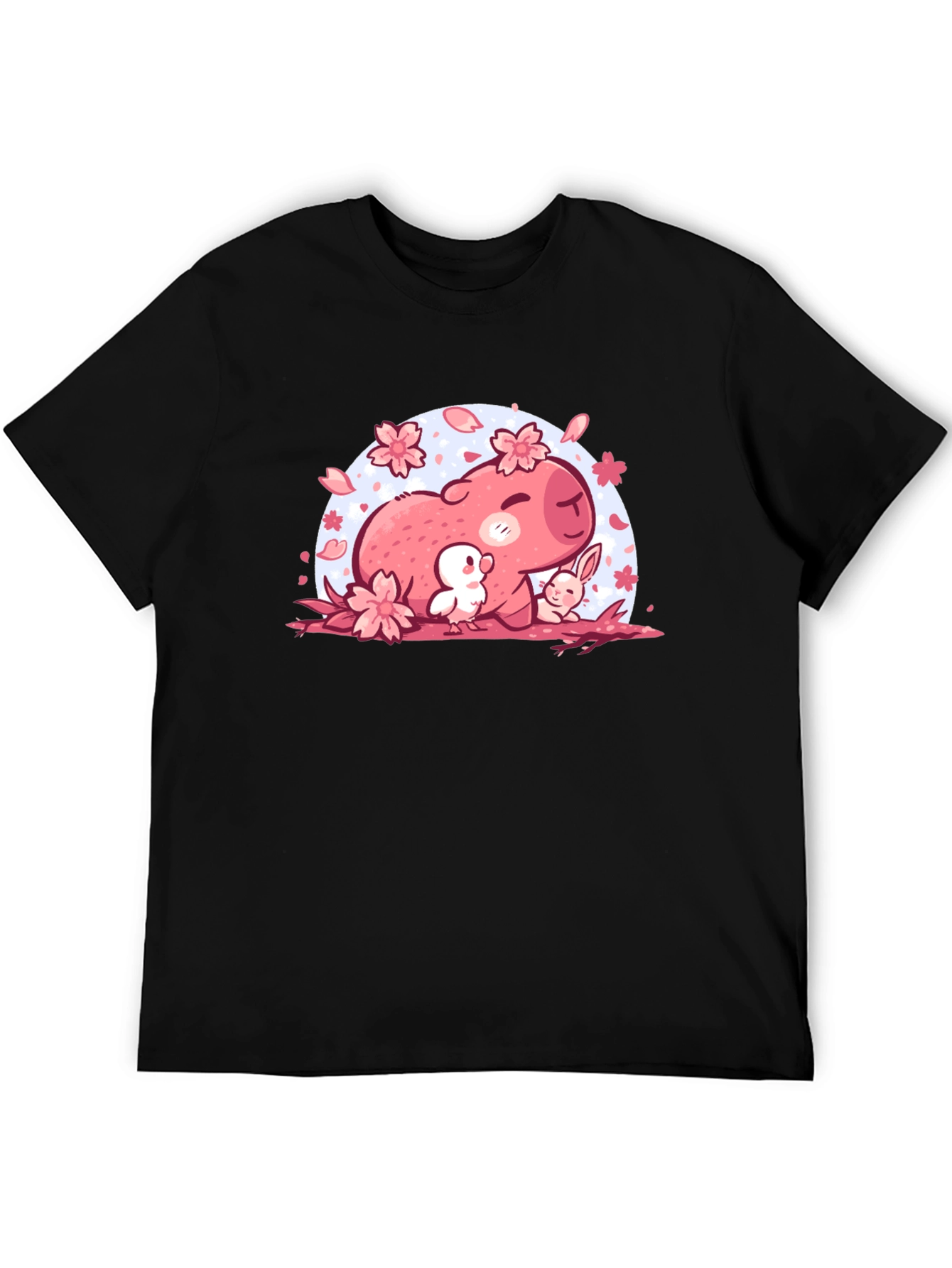 Black Cute Capybara & Friends Graphic Tee view 5