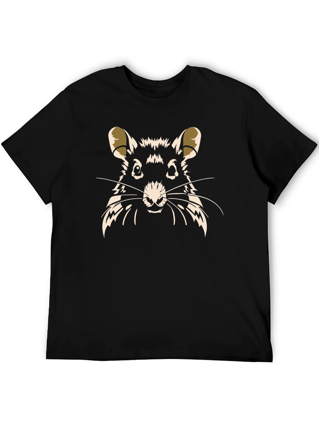 Black Rat Graphic Print T-Shirt - Black view 5