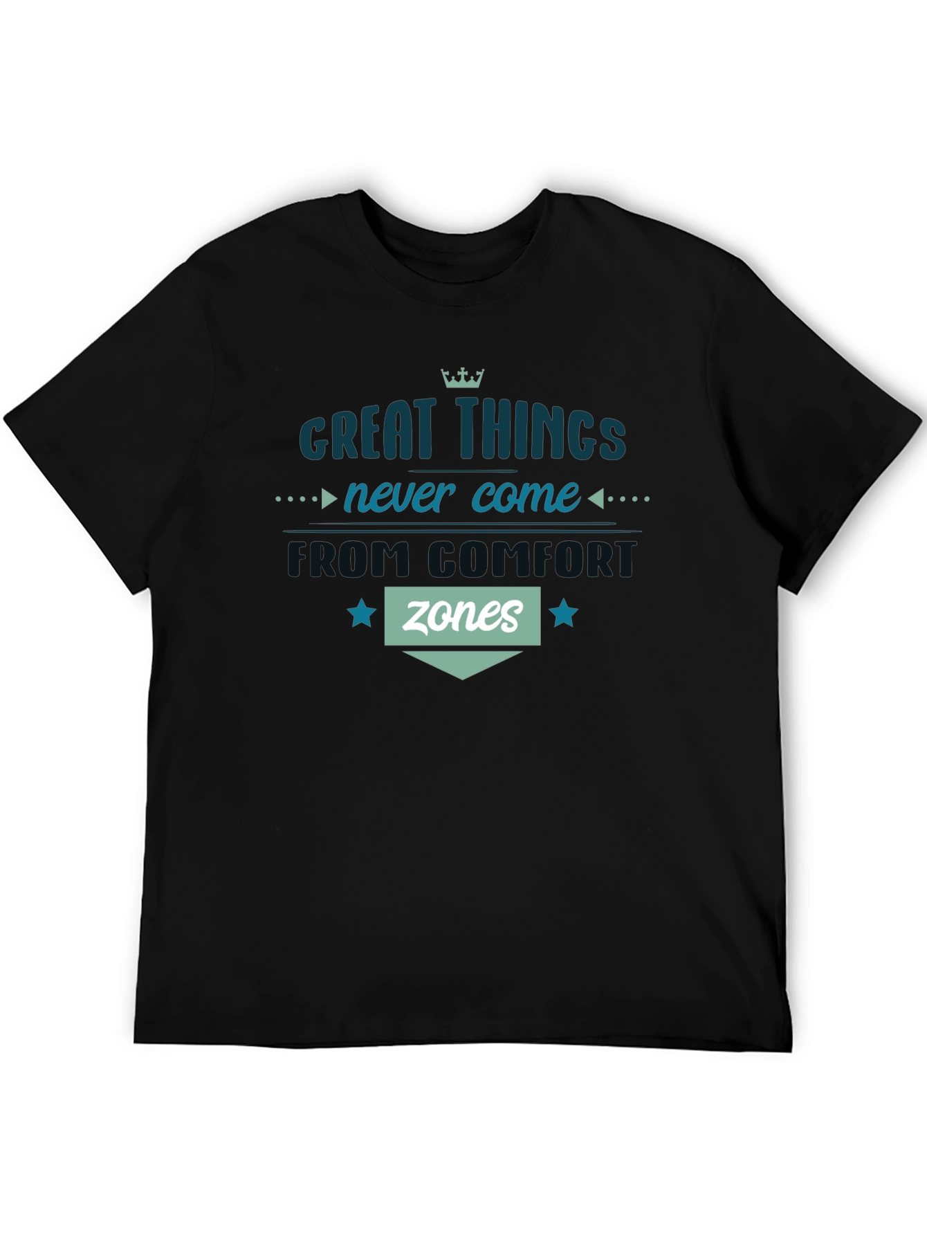Black Comfort Zone T-Shirt - Motivational Graphic Tee view 5