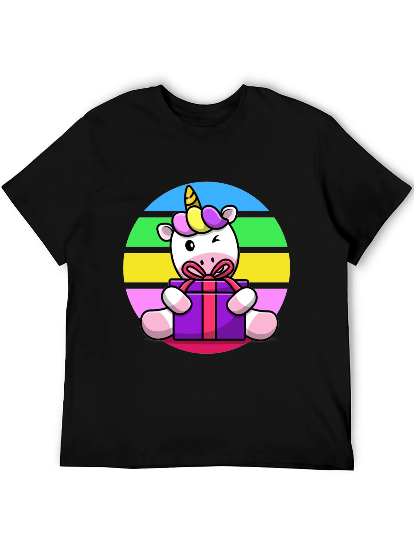 Black Unicorn Gift T-Shirt - Graphic Tee view 5