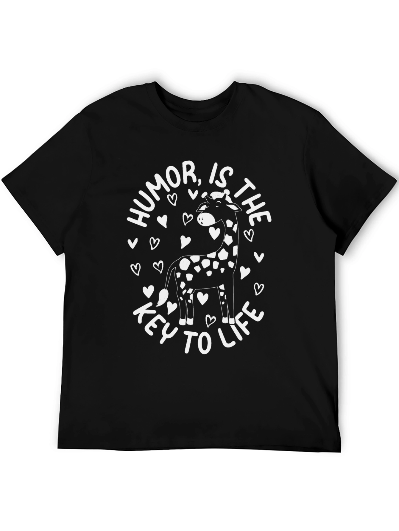 Black Humor Is The Key To Life Giraffe T-Shirt view 5
