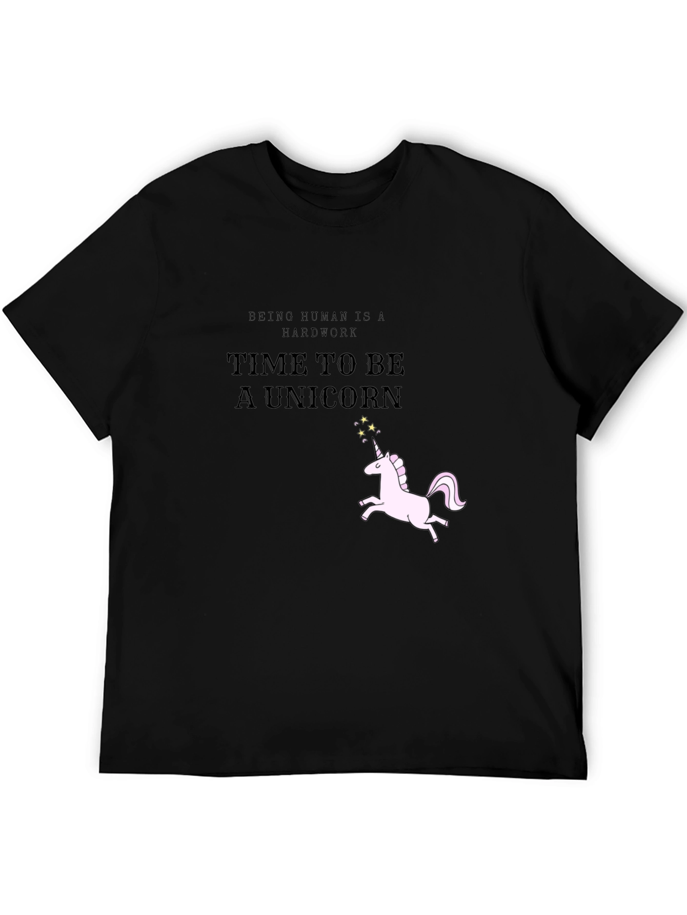 Black Unicorn Graphic Tee - Time to Be a Unicorn view 5