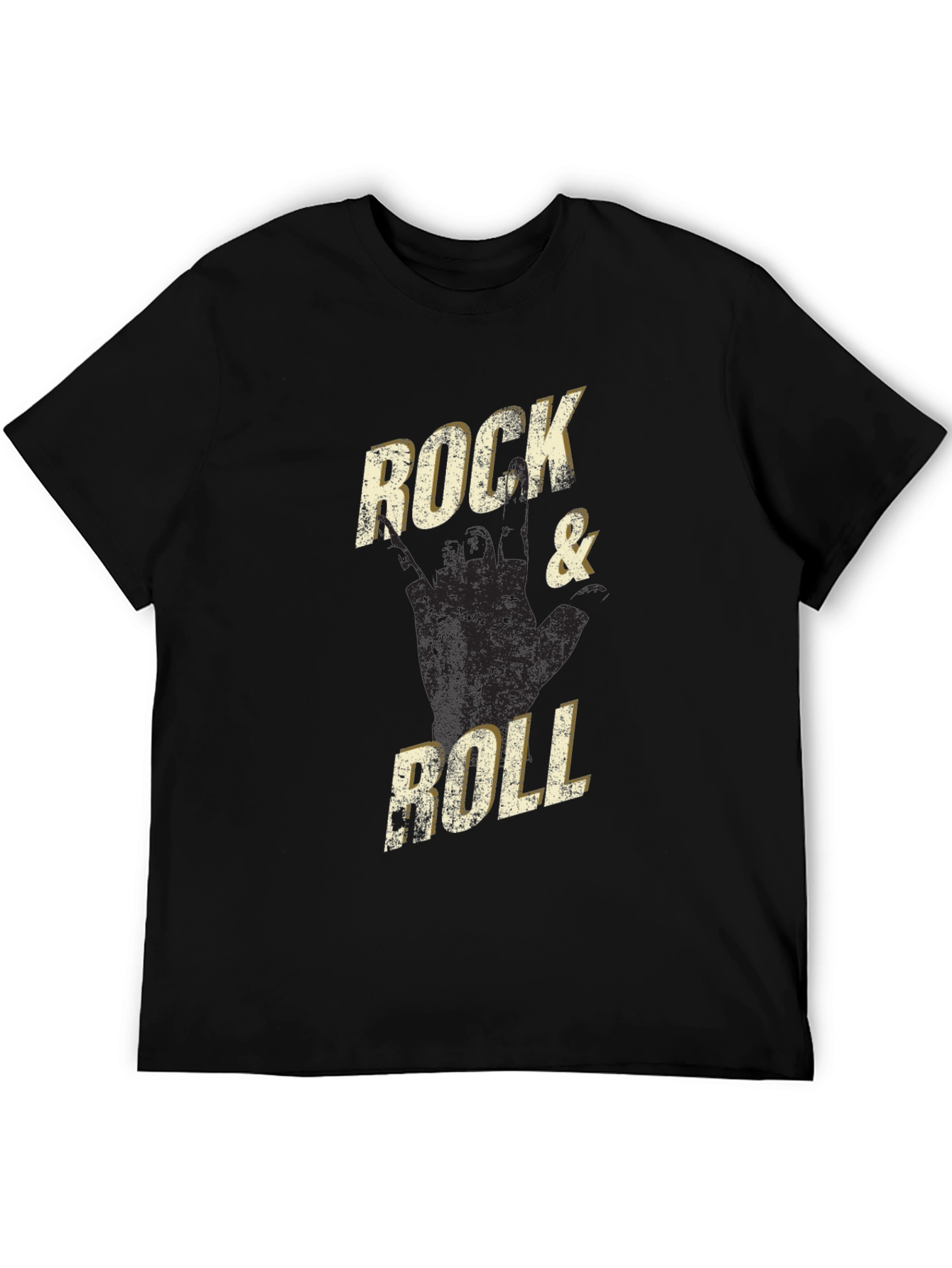Black Rock & Roll Graphic Tee - Black view 5