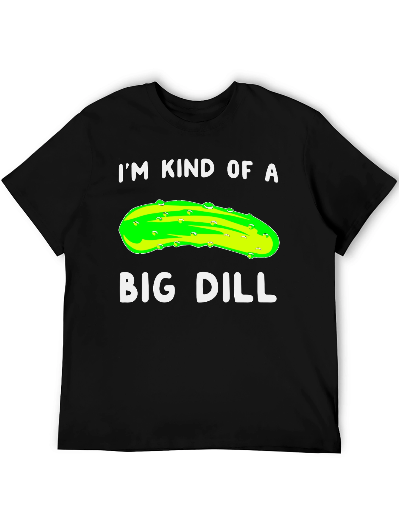 Black Big Dill T-Shirt Funny Pickle Pun Tee view 5