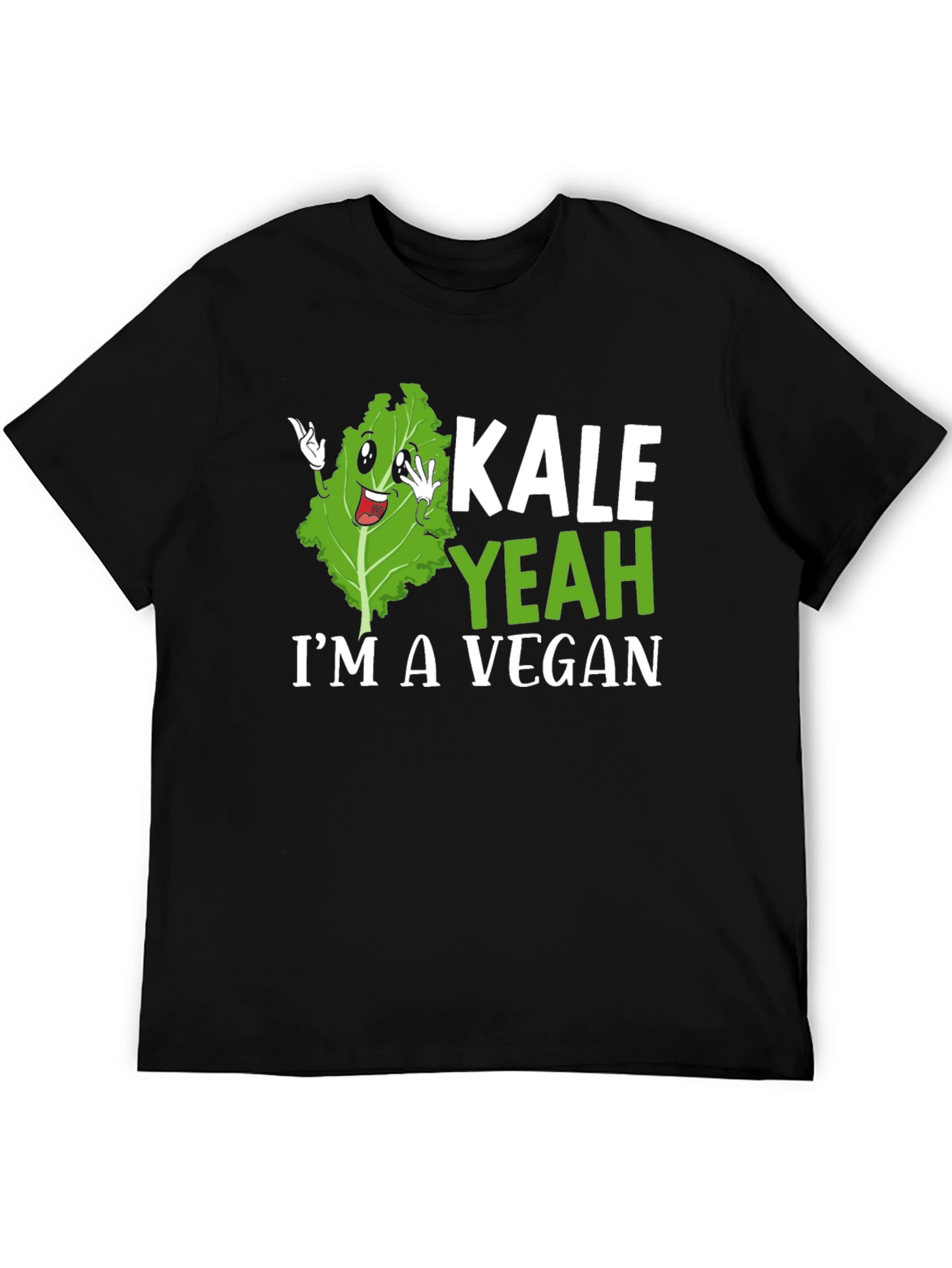 Black Kale Yeah I'm Vegan T-Shirt view 5