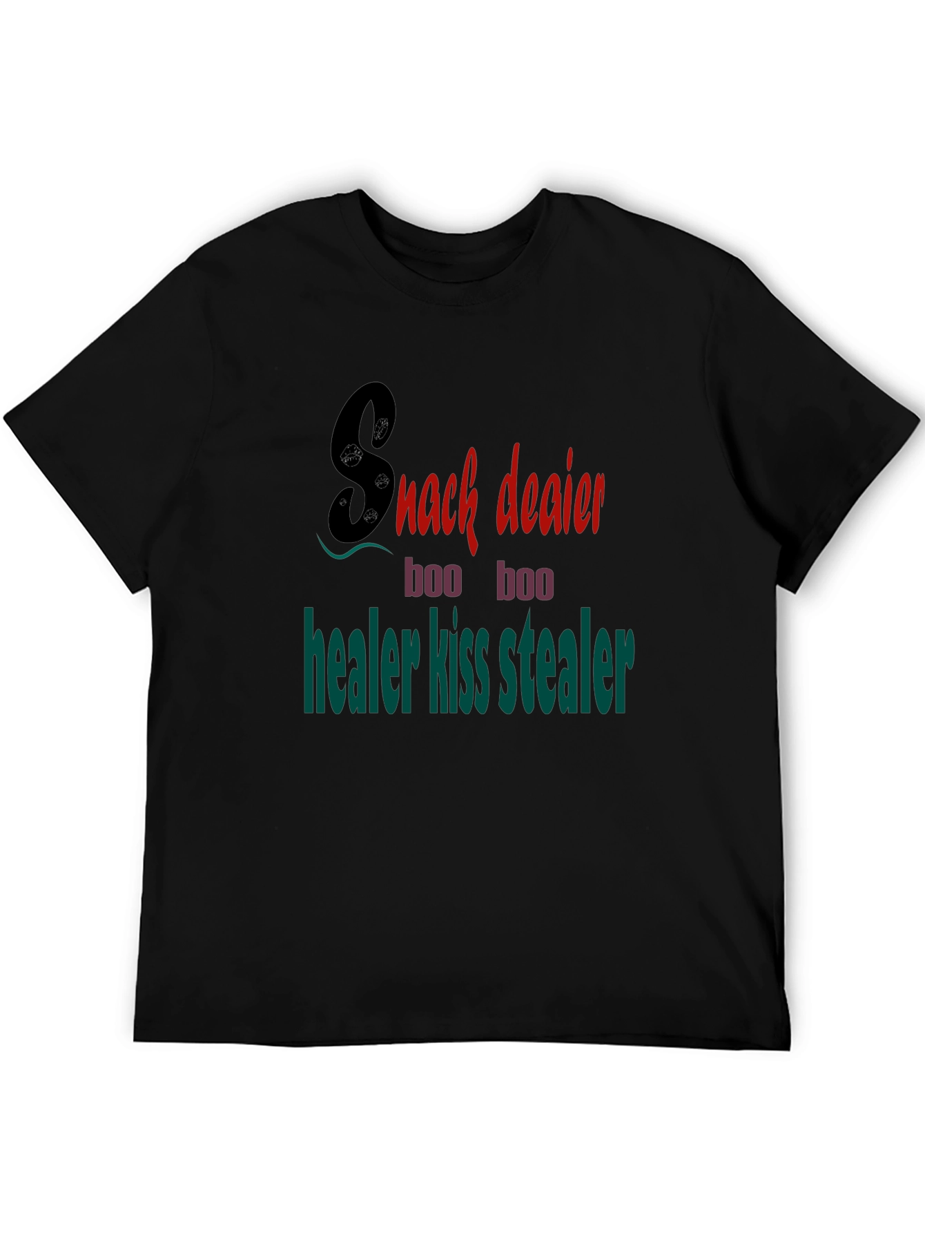 Black Snack Dealer Funny Graphic T-Shirt view 5