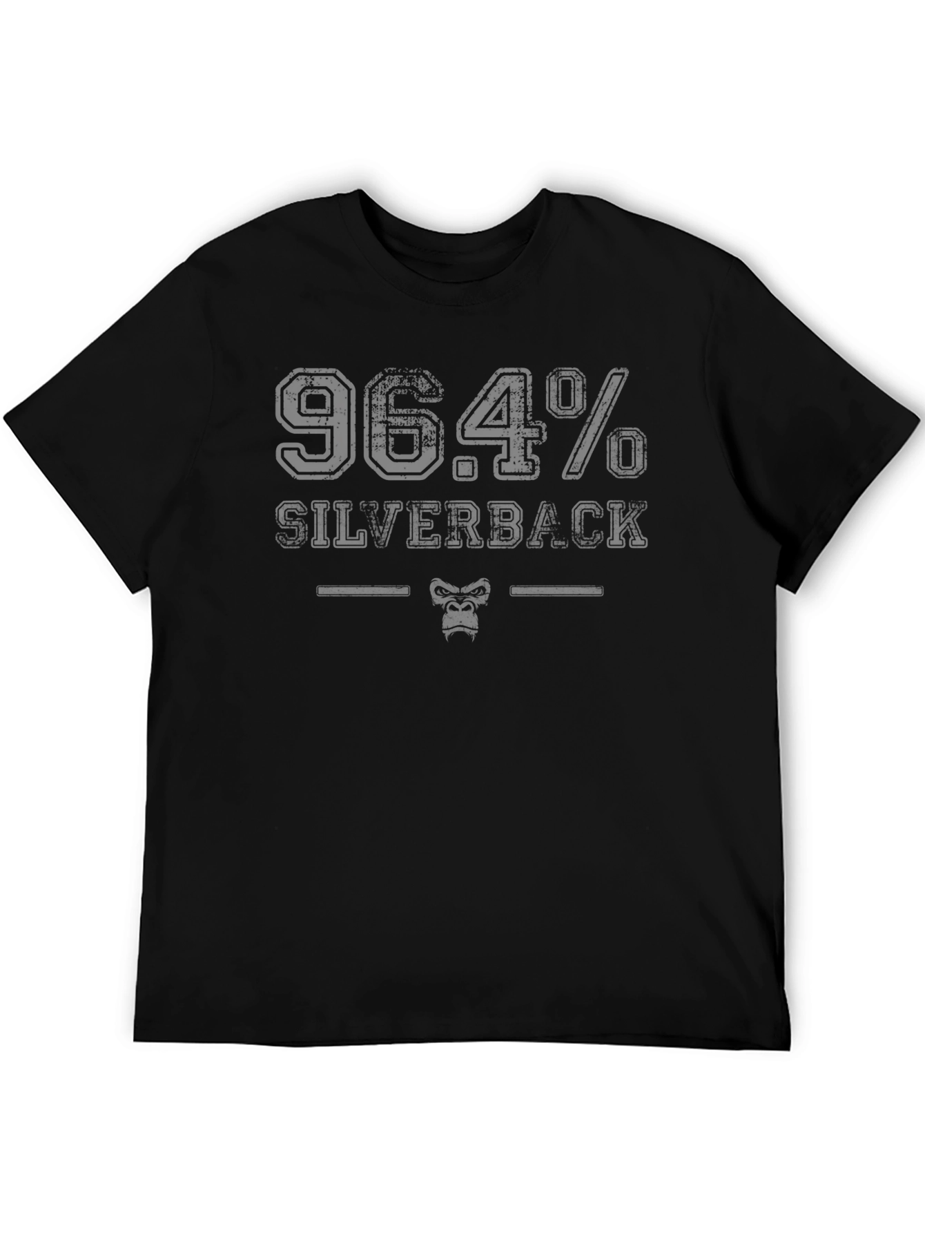 Black 96.4% Silverback Gorilla Graphic Tee view 5