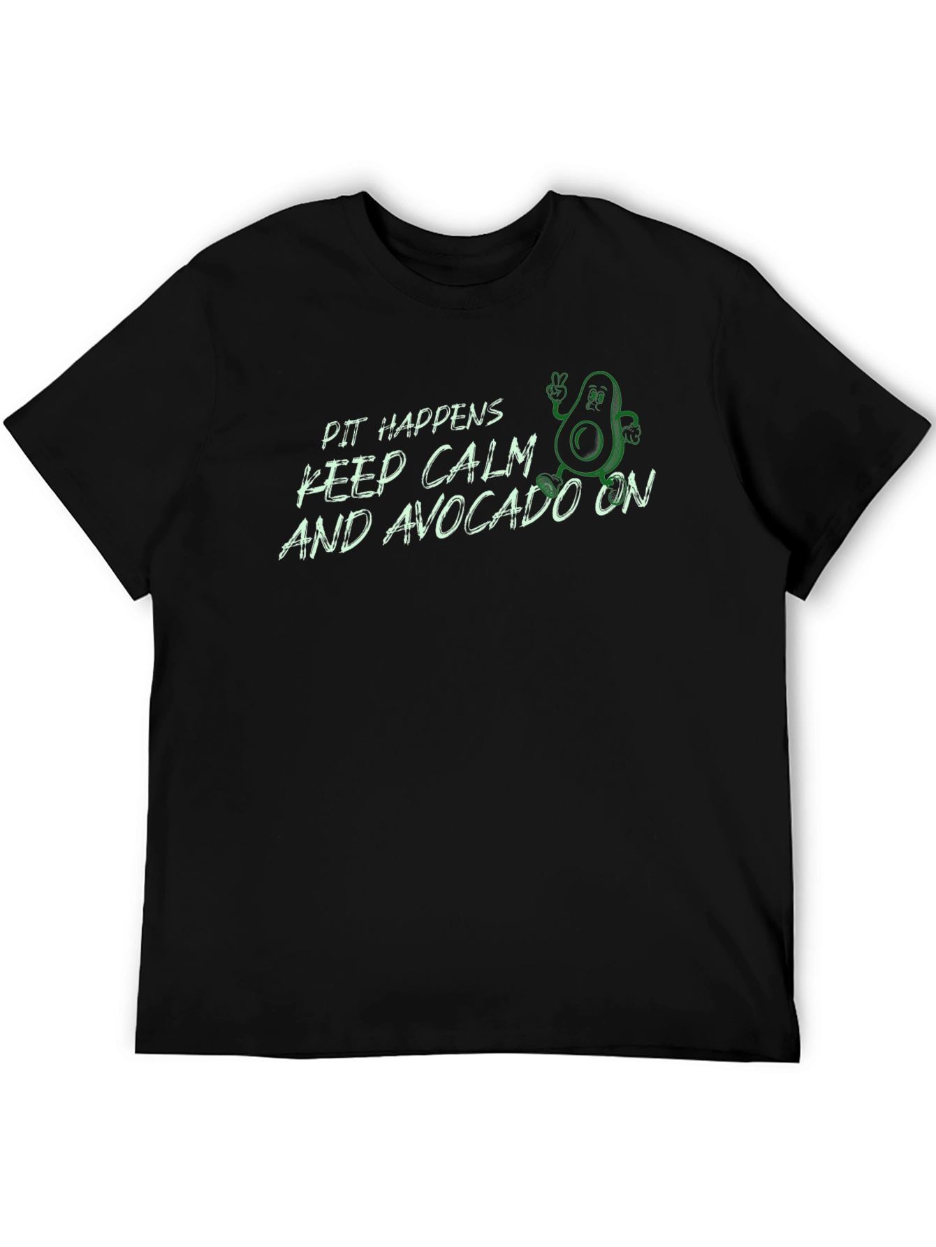 Black Pit Happens Avocado T-Shirt Funny Humor Tee view 5