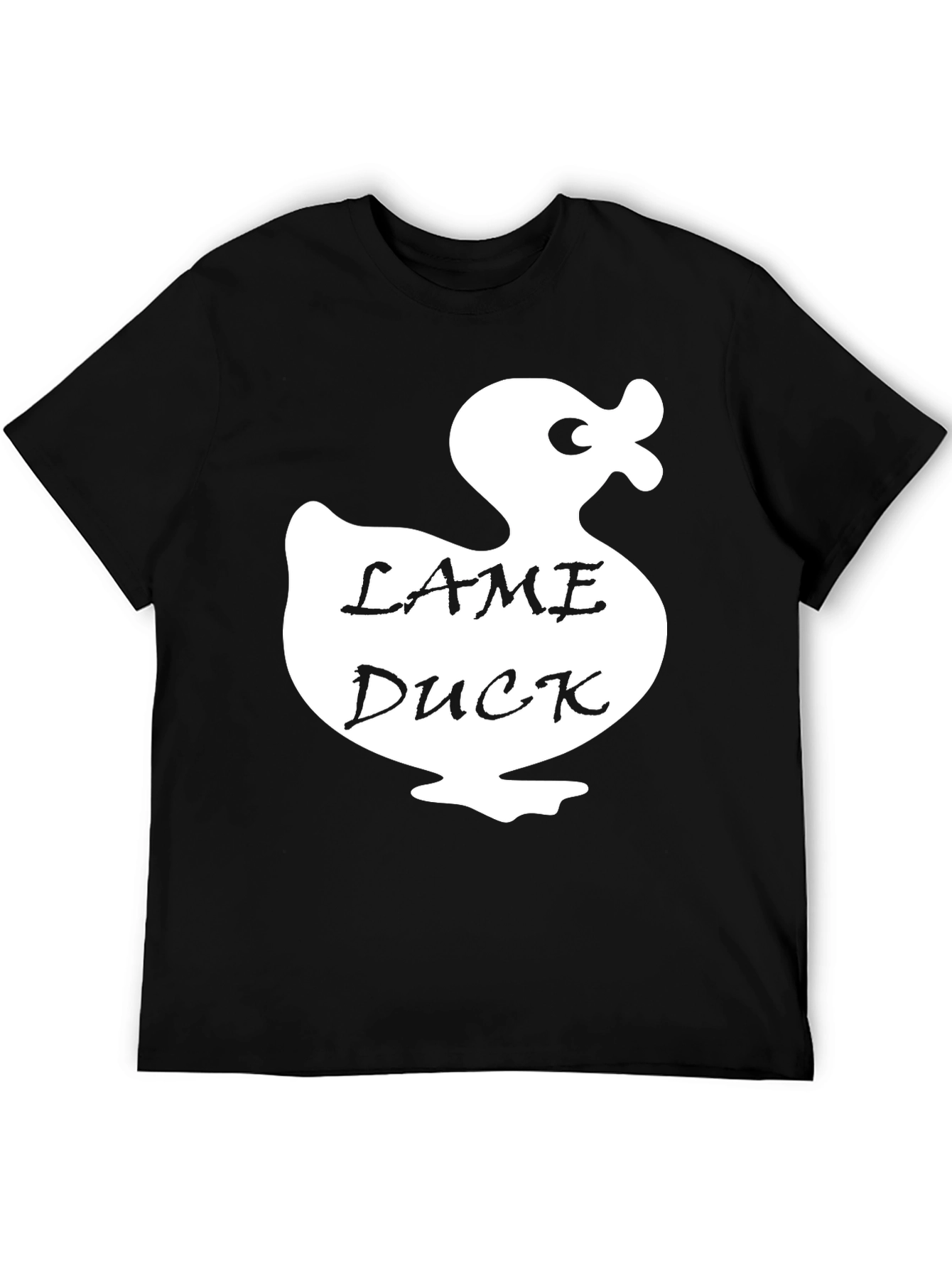 Black Lame Duck Graphic T-Shirt - Novelty Tee view 5