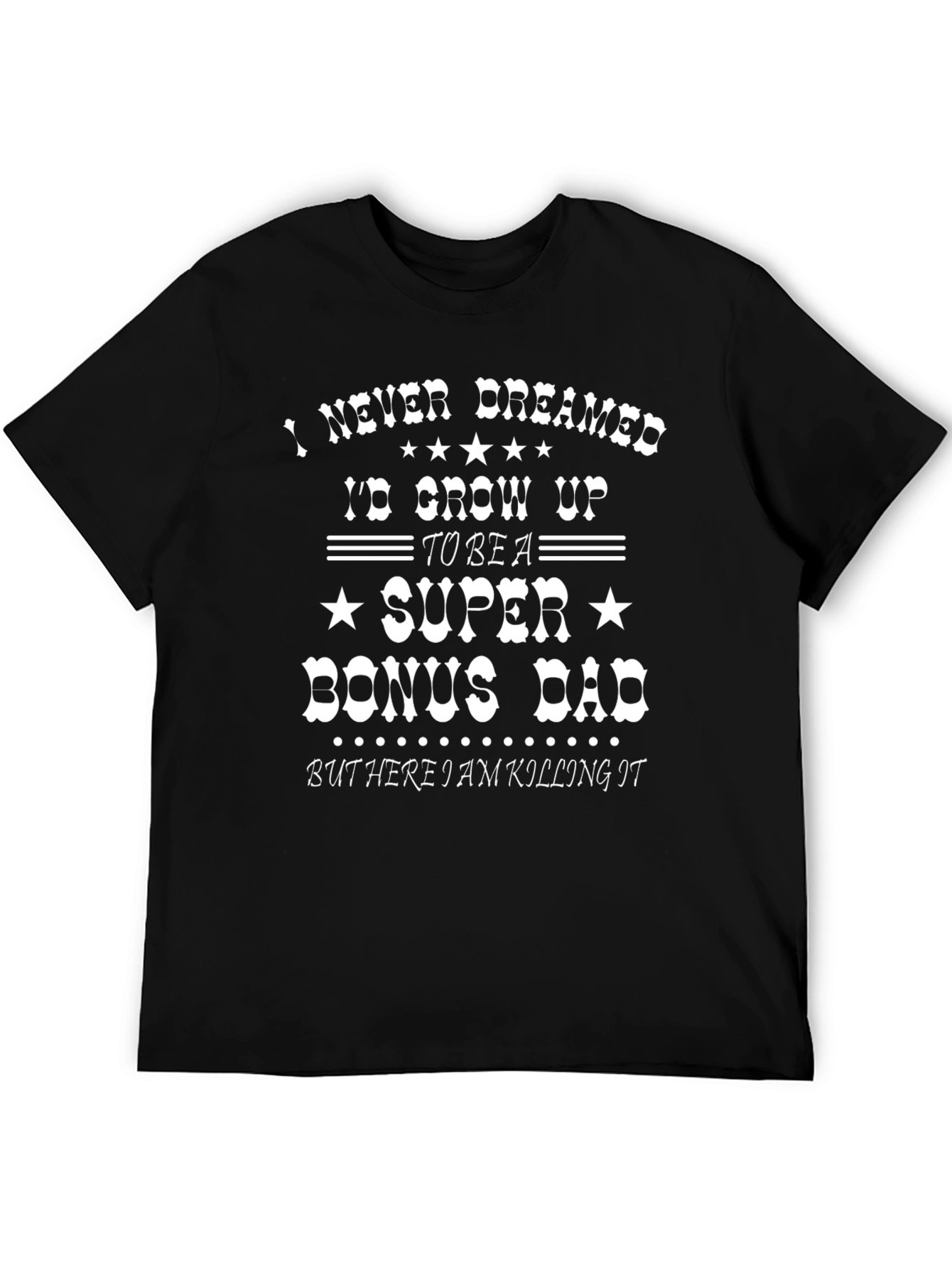 Black Super Bonus Dad Graphic T-Shirt view 5