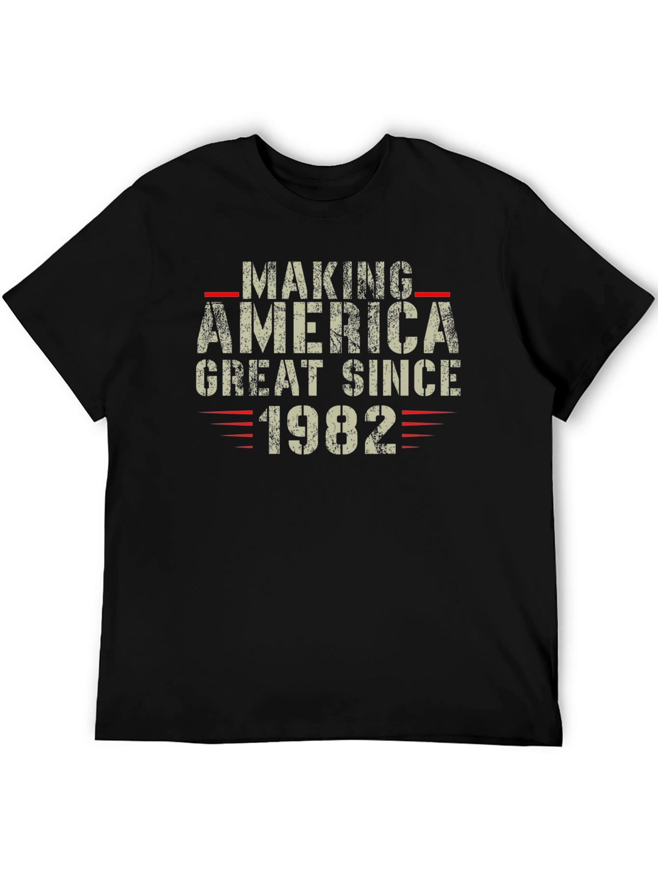 Black Making America Great Since 1982 Black T-Shirt view 5