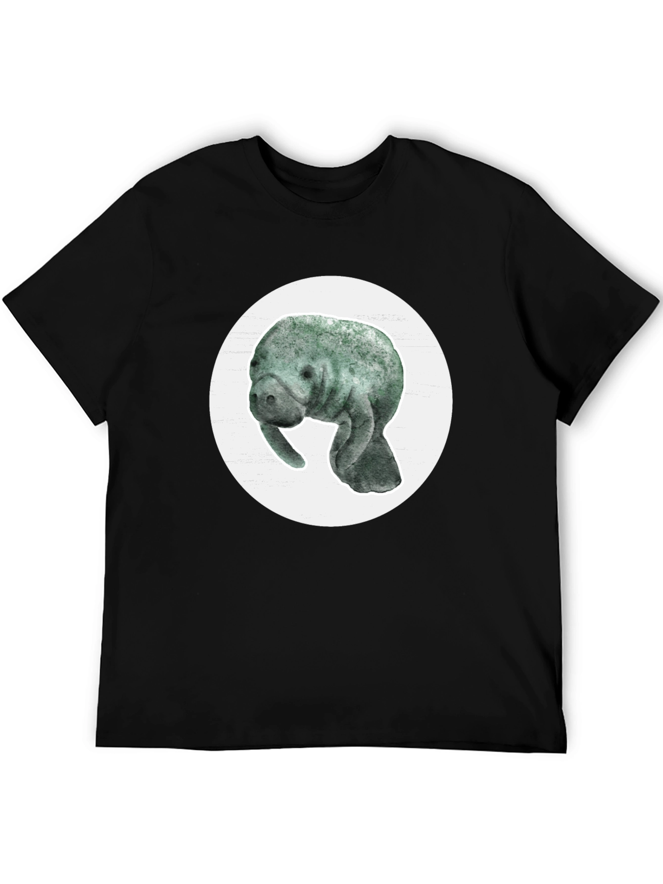 Black Manatee Graphic Tee - Soft Cotton Blend view 5