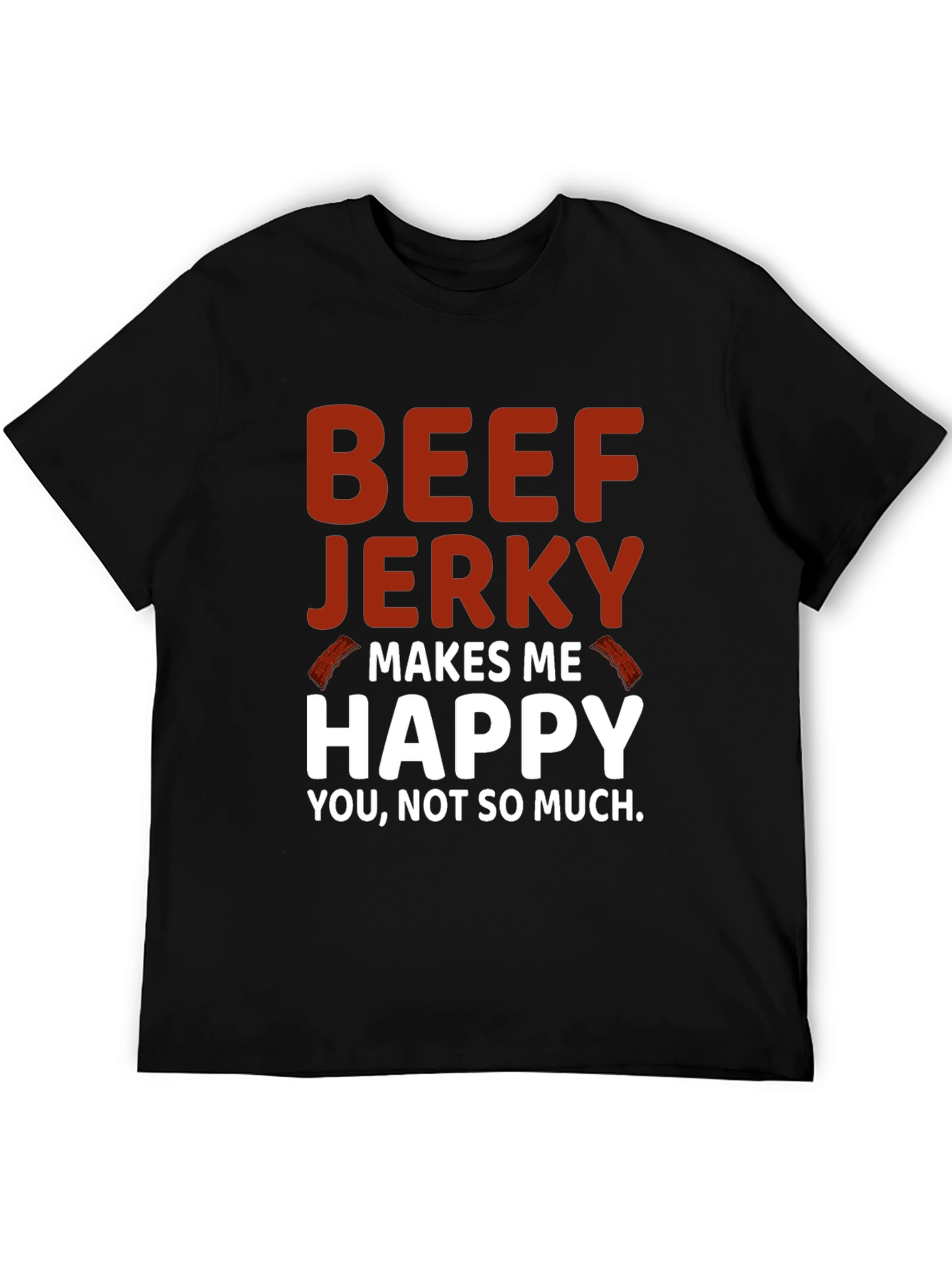 Black Beef Jerky Makes Me Happy Graphic Tee view 5