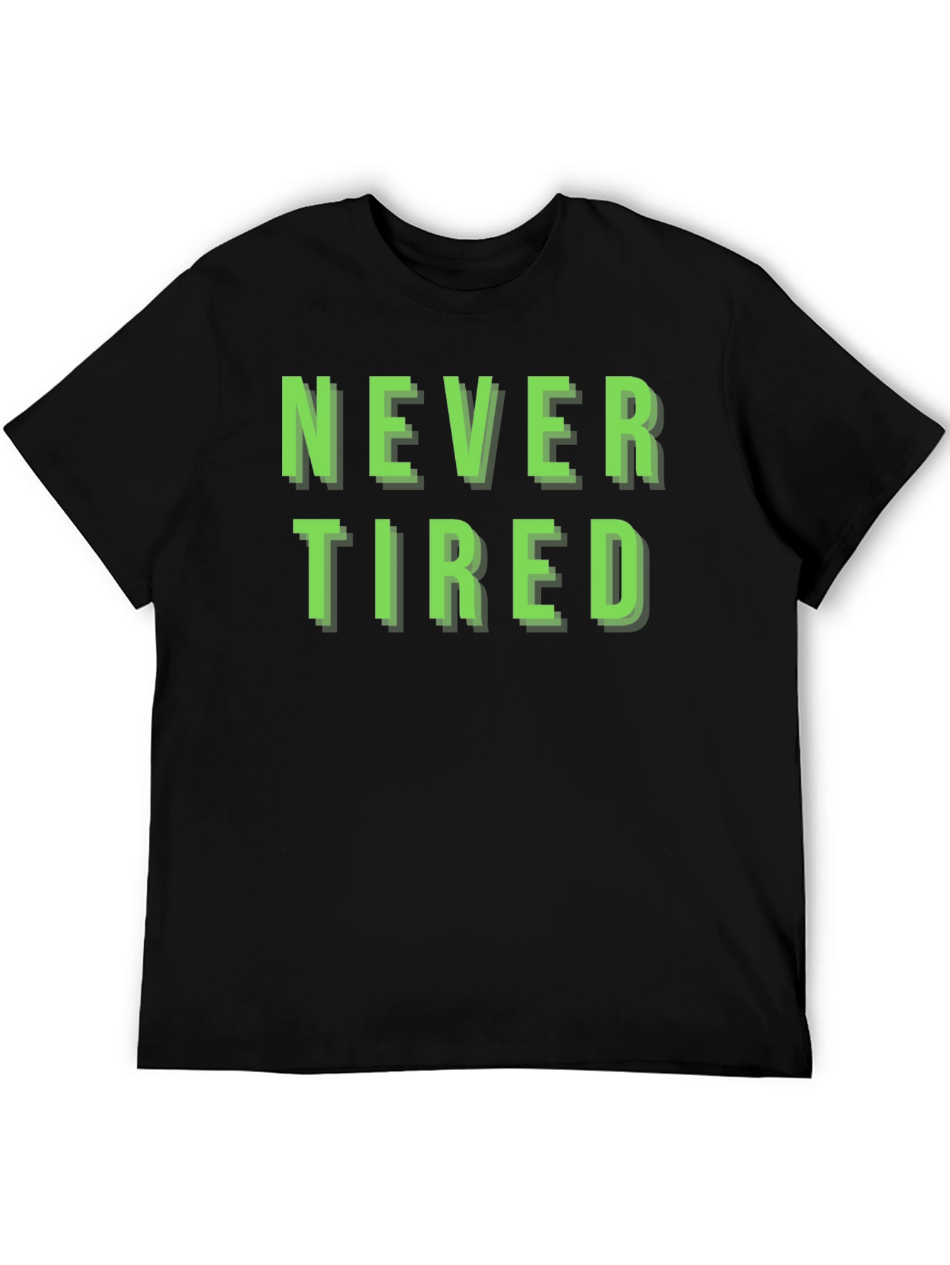 Black Never Tired Graphic T-Shirt - Black view 5