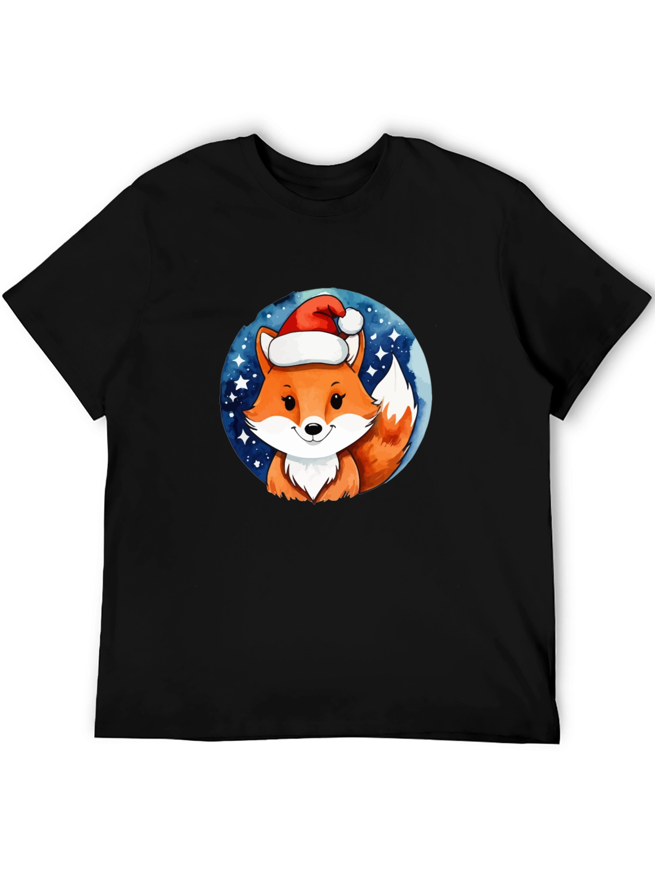Black Festive Fox Tee - Holiday Cheer! view 5