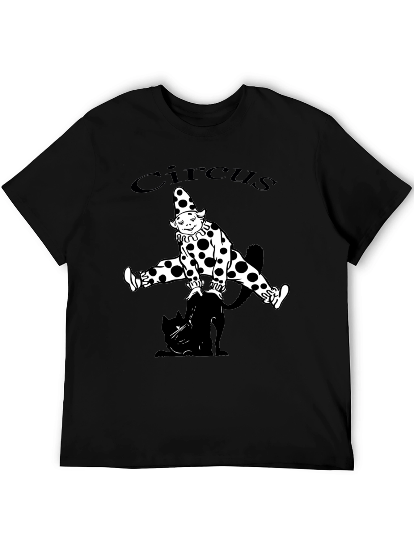 Black Circus Clown Black T-Shirt view 5