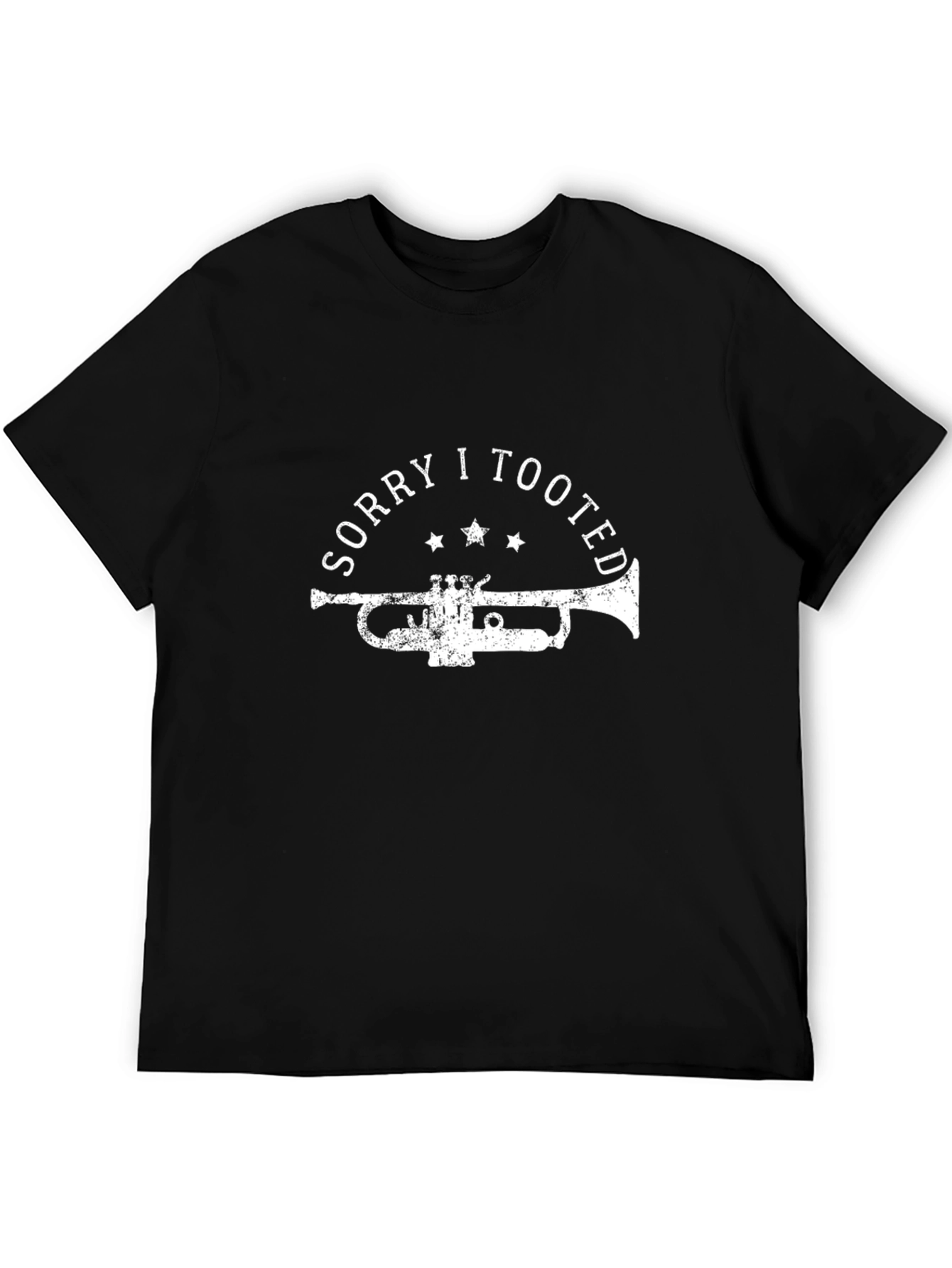 Black Sorry I Tooted Trumpet Graphic Tee view 5