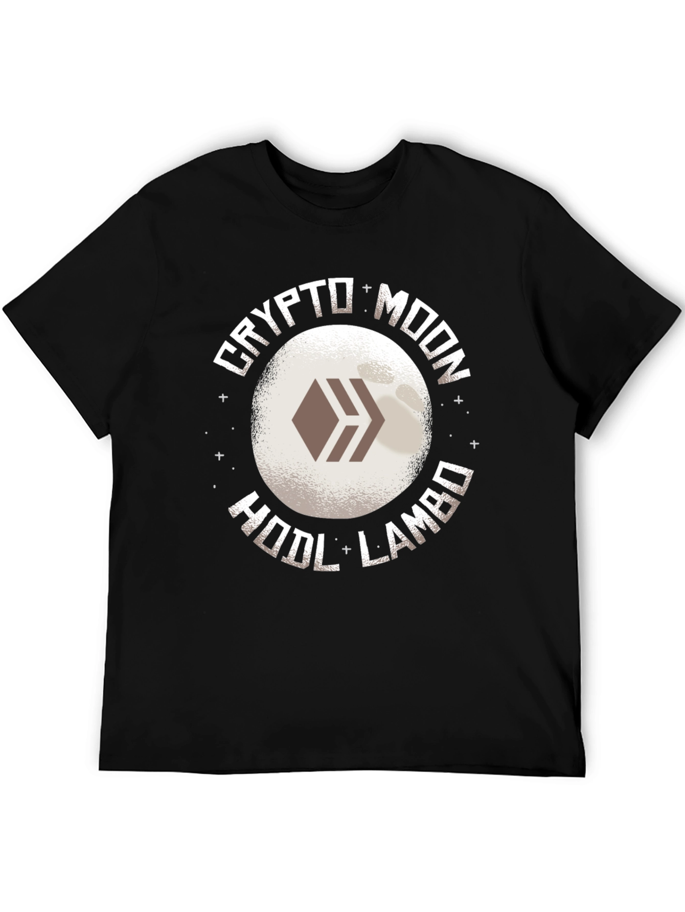 Black Crypto Moon HODL Lambo T-Shirt view 5