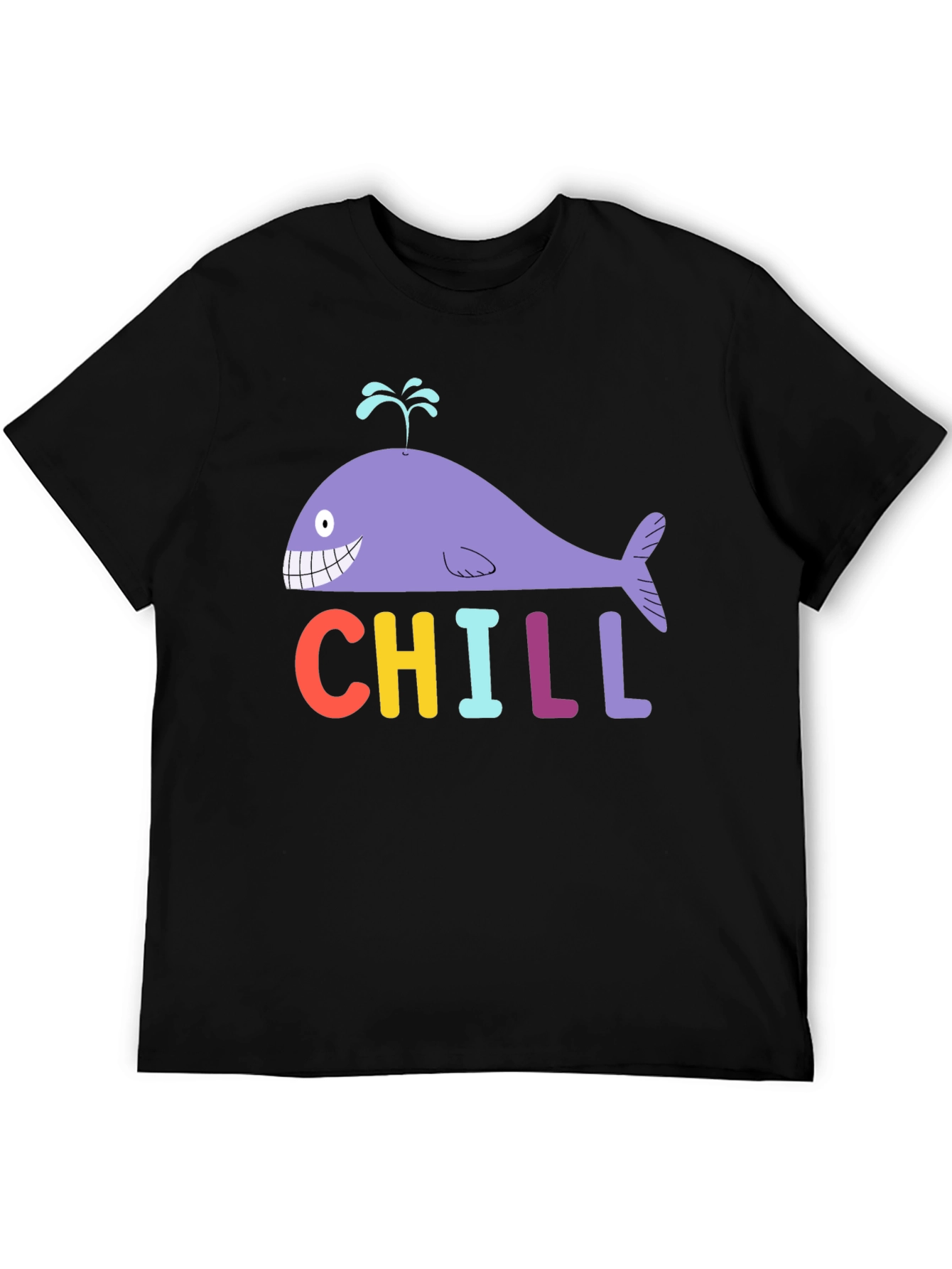 Black Chill Whale Graphic Tee - Unisex view 5