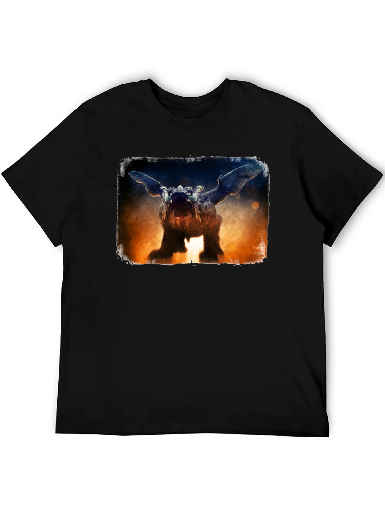 Black Gargoyle Graphic Black T-Shirt view 5