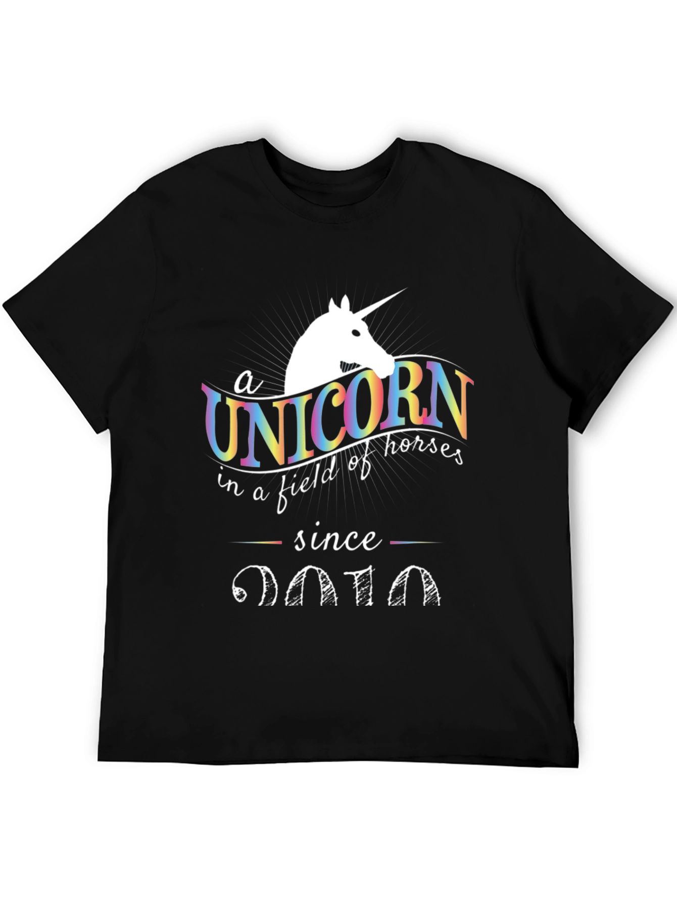 Black Unicorn Since 2010 T-Shirt view 5