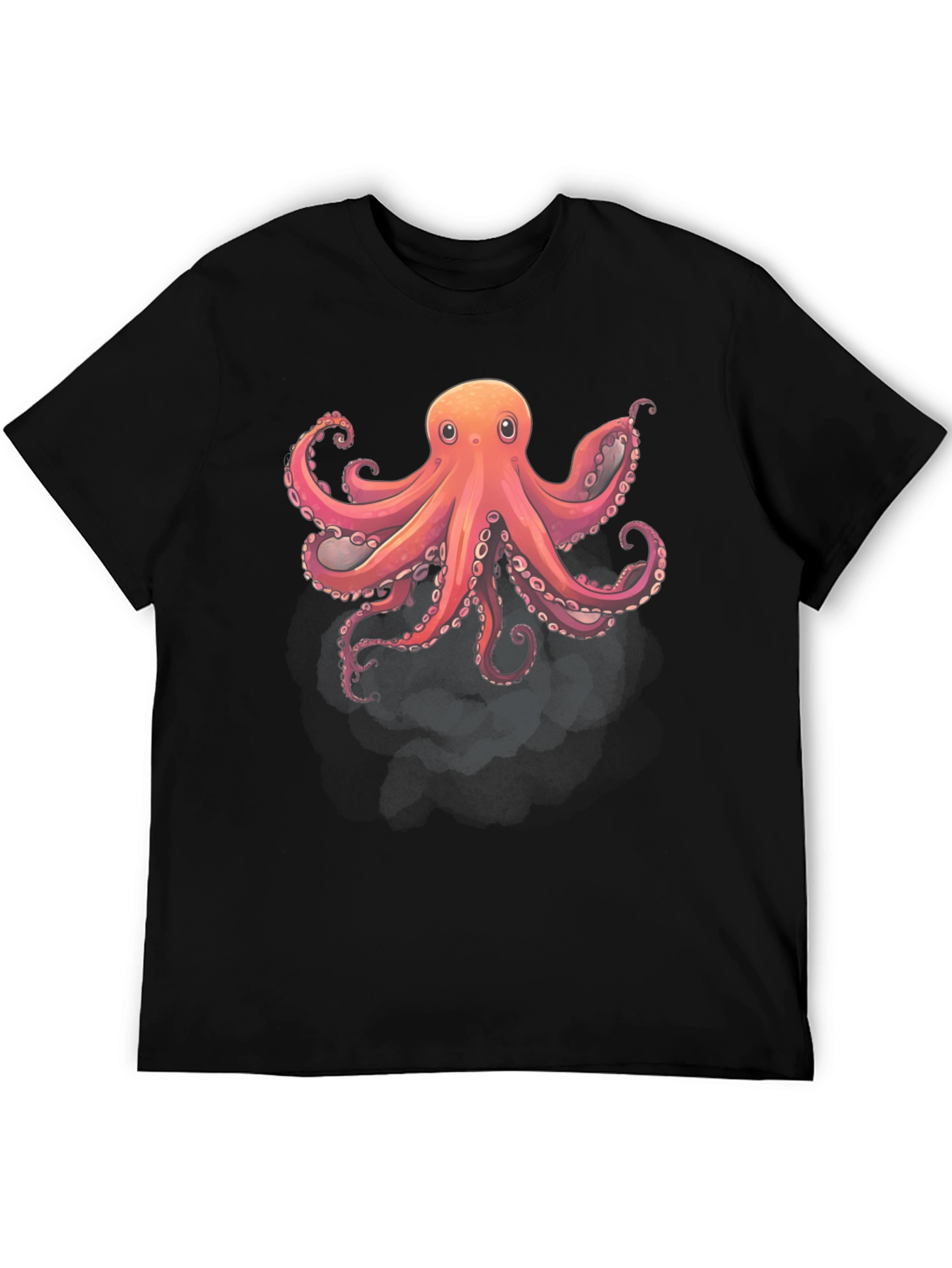 Black Octopus Graphic Tee - Black Cotton Blend view 5