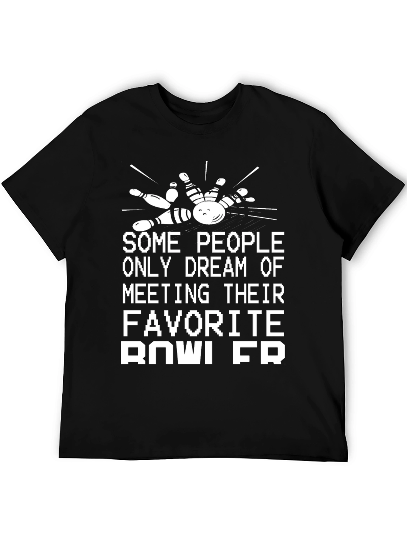Black Funny Bowling Fan T-Shirt - Bowler Dream Tee view 5