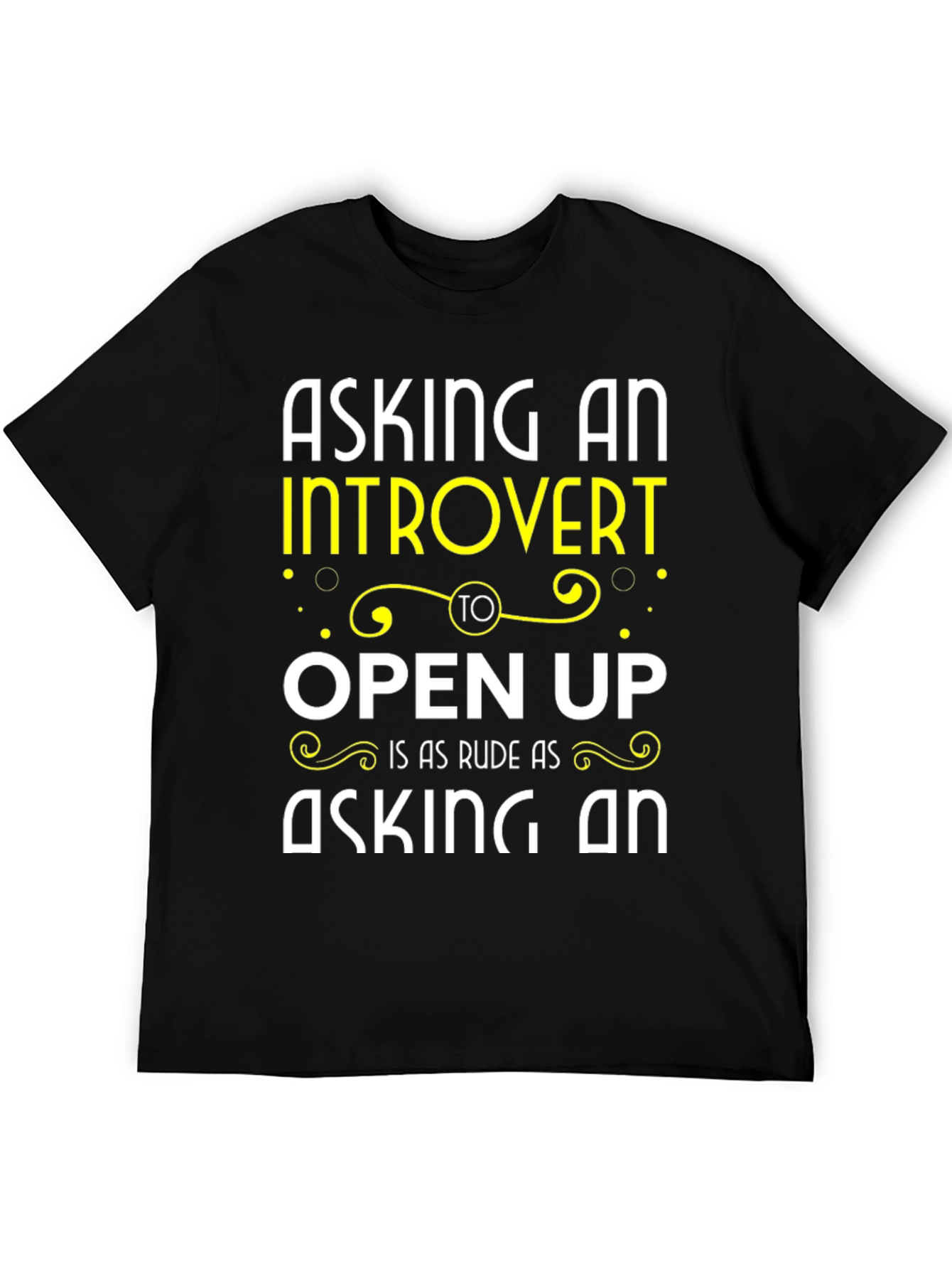 Black Introvert Humor T-Shirt: Funny Sarcastic Tee view 5