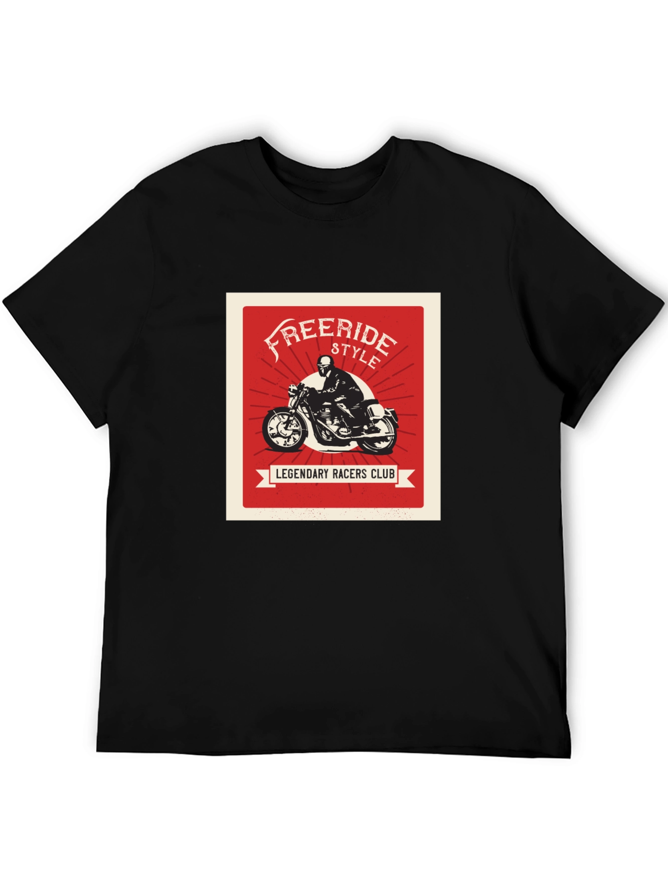 Black Freeride Style Legendary Racers Club Black T-Shirt view 5