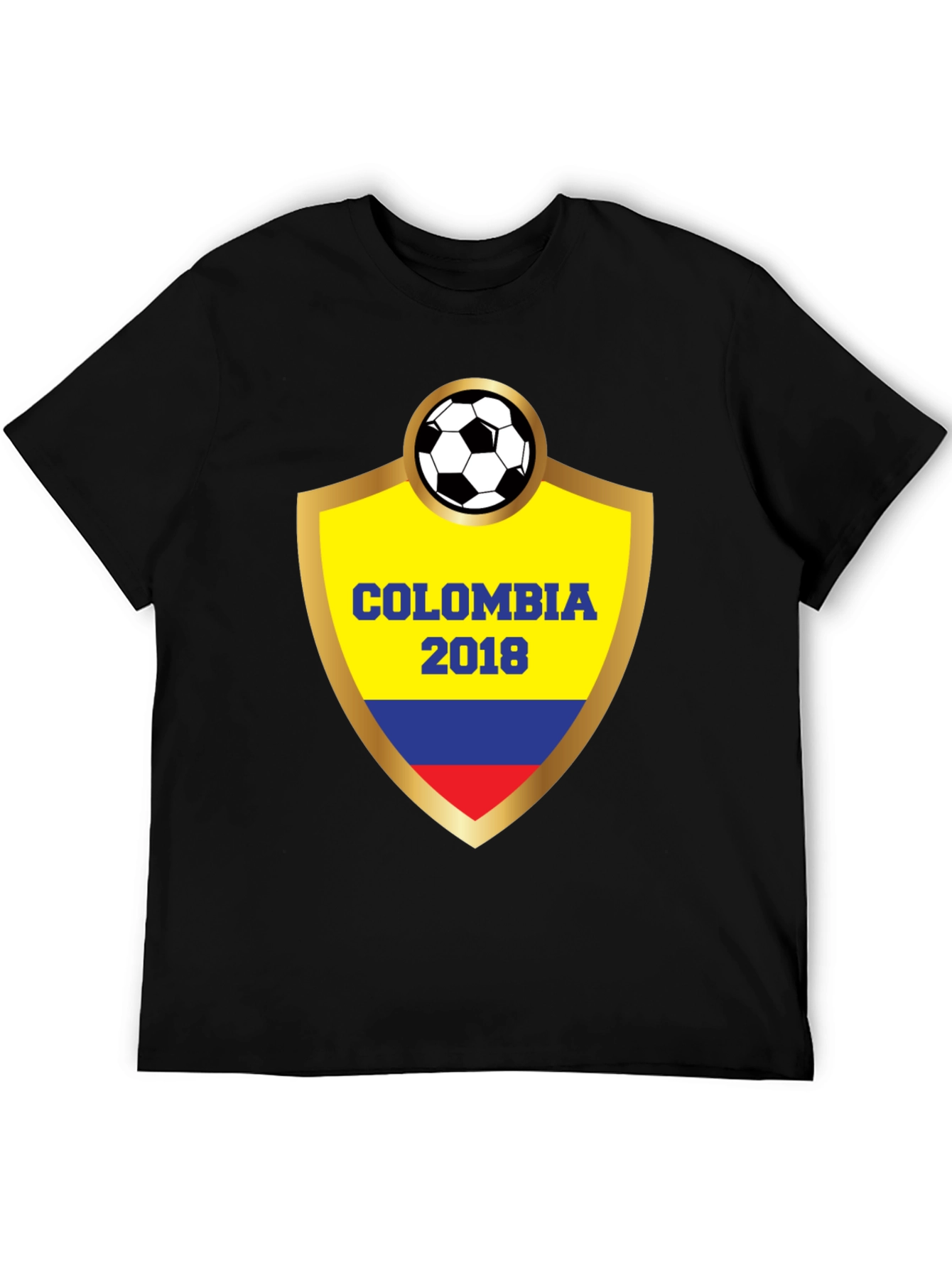 Black Colombia 2018 Soccer T-Shirt view 5