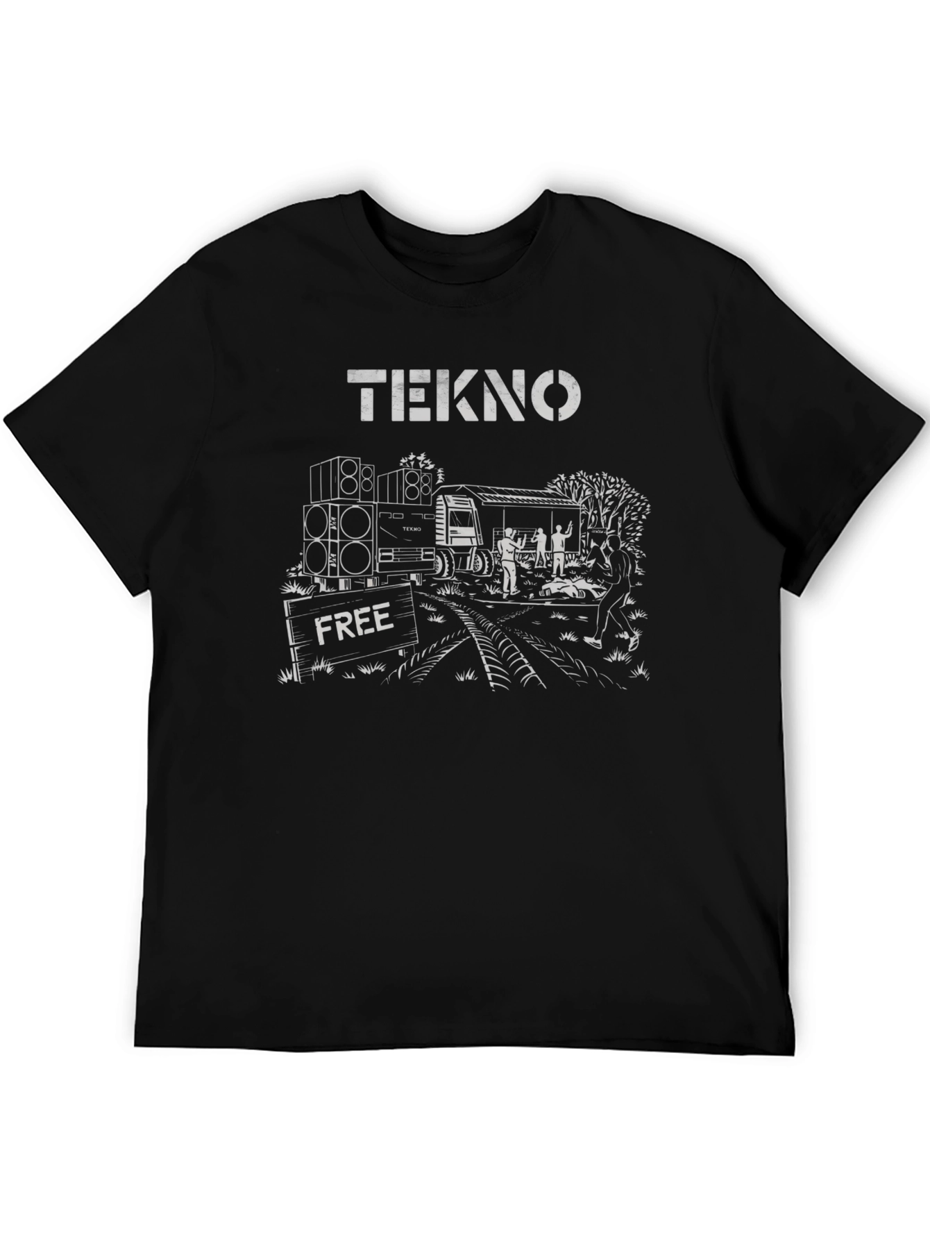Black Tekno Free Party T-Shirt - Black view 5