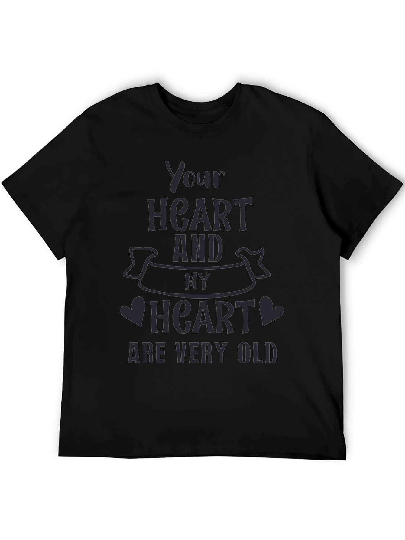 Black Your Heart and My Heart T-Shirt - Black view 5