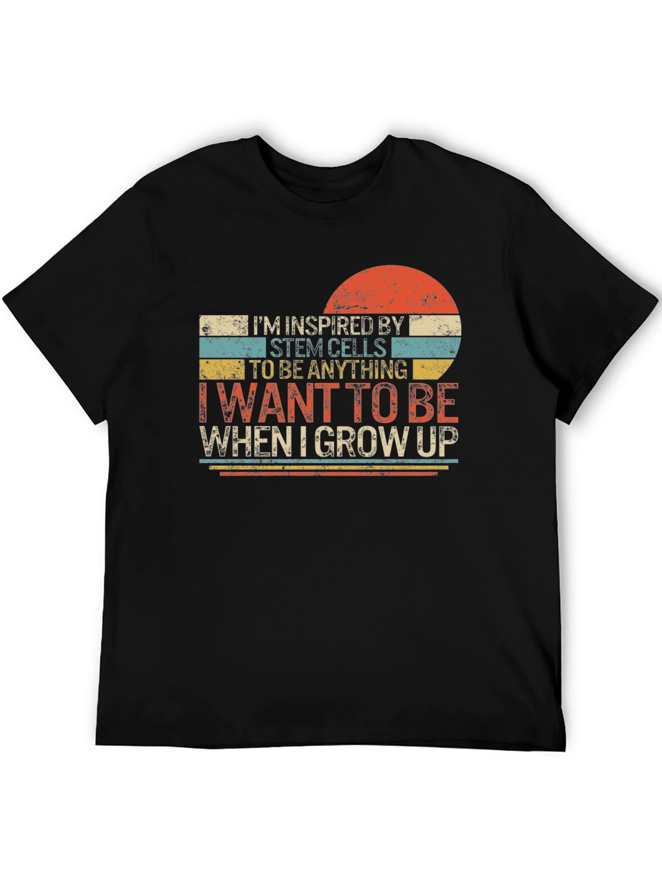 Black Stem Cells Inspired T-Shirt: Retro Science Tee view 5