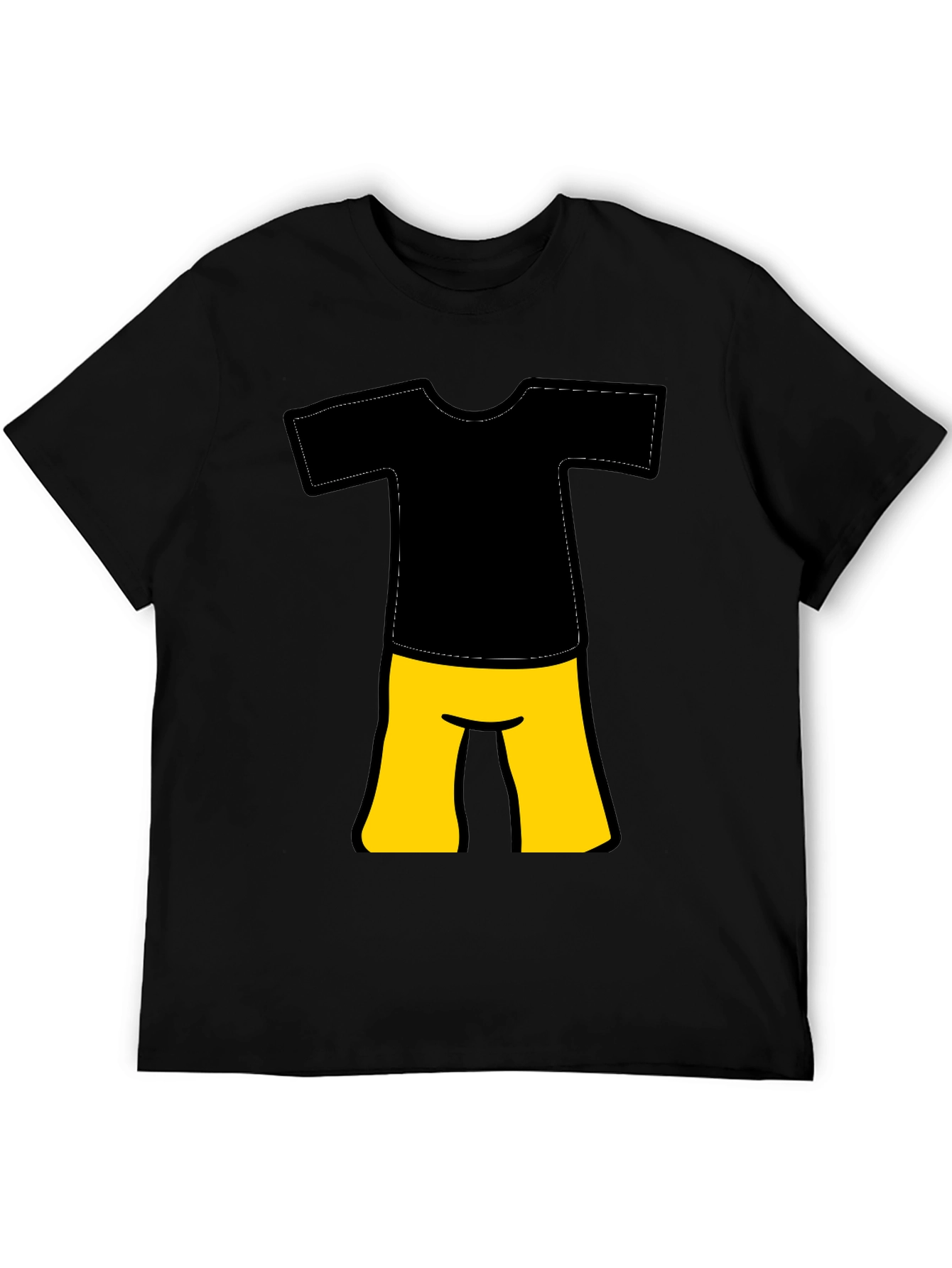 Black Black Cartoon Outfit T-Shirt view 5