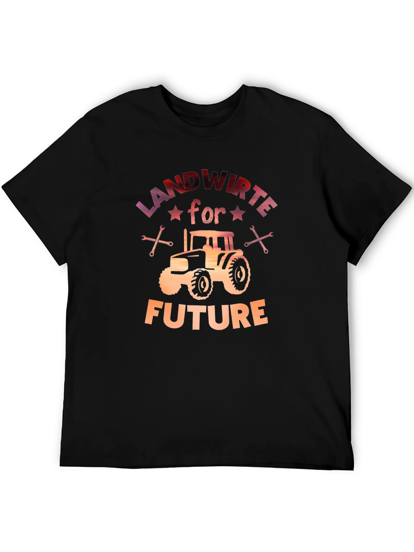 Black Landwirte for Future Tractor T-Shirt view 5