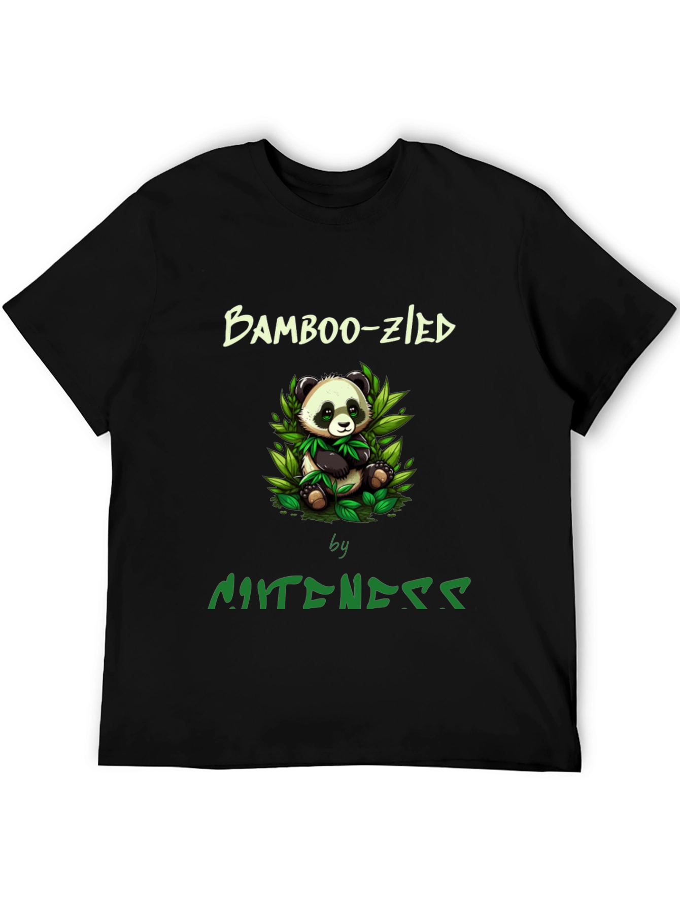 Black Bamboo-zled Panda Graphic Tee -  Unique Style view 5