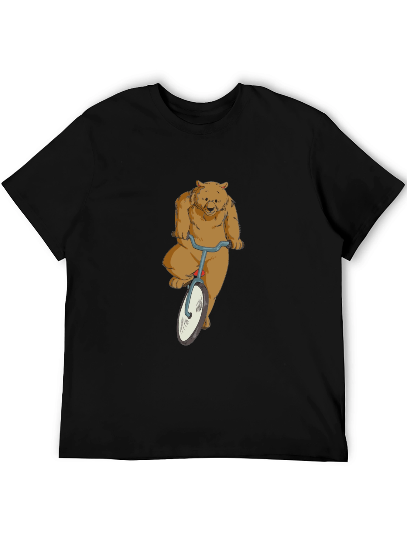 Black Bear on a Bike Graphic T-Shirt view 5