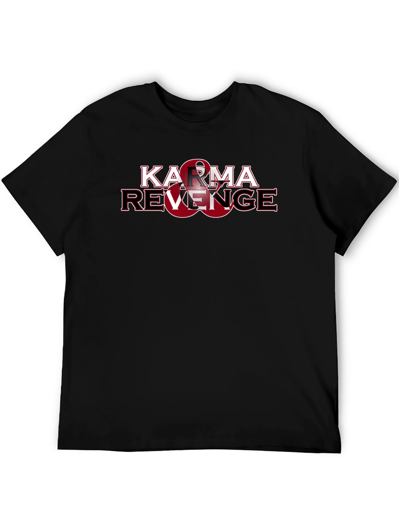 Black Karma & Revenge Graphic Print Black T-Shirt view 5