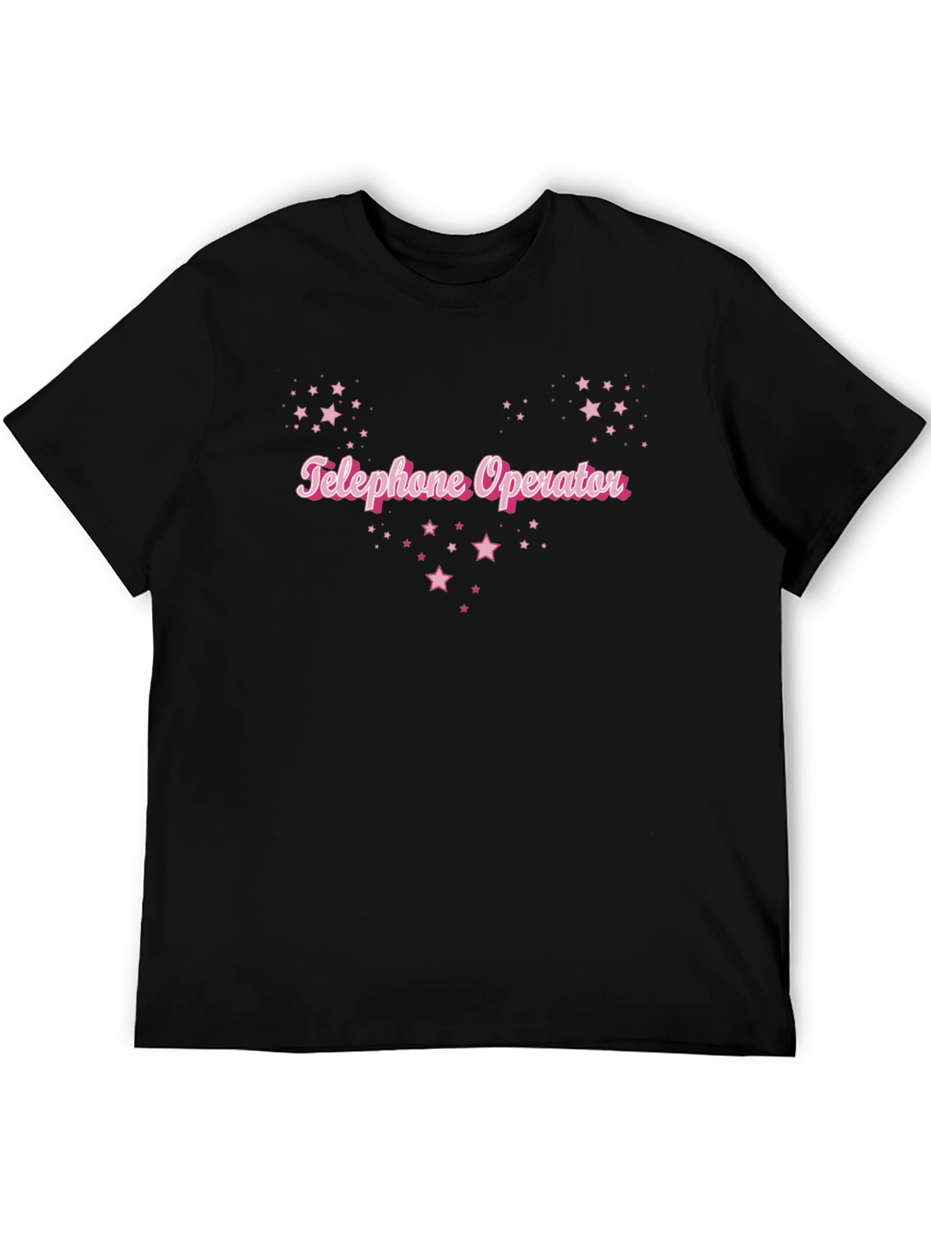 Black Telephone Operator Star Graphic T-Shirt view 5