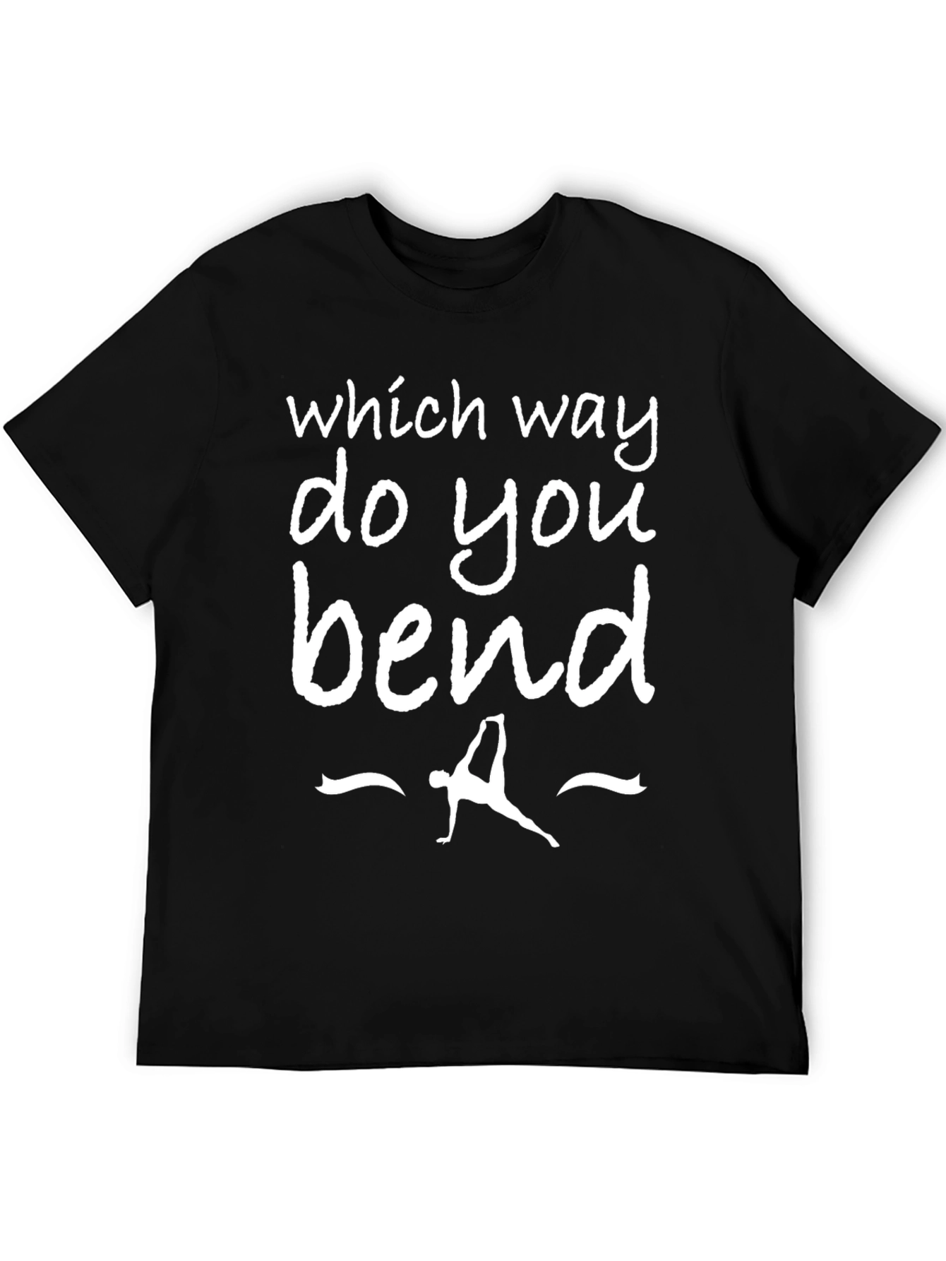 Black Which Way Do You Bend? Graphic T-Shirt view 5