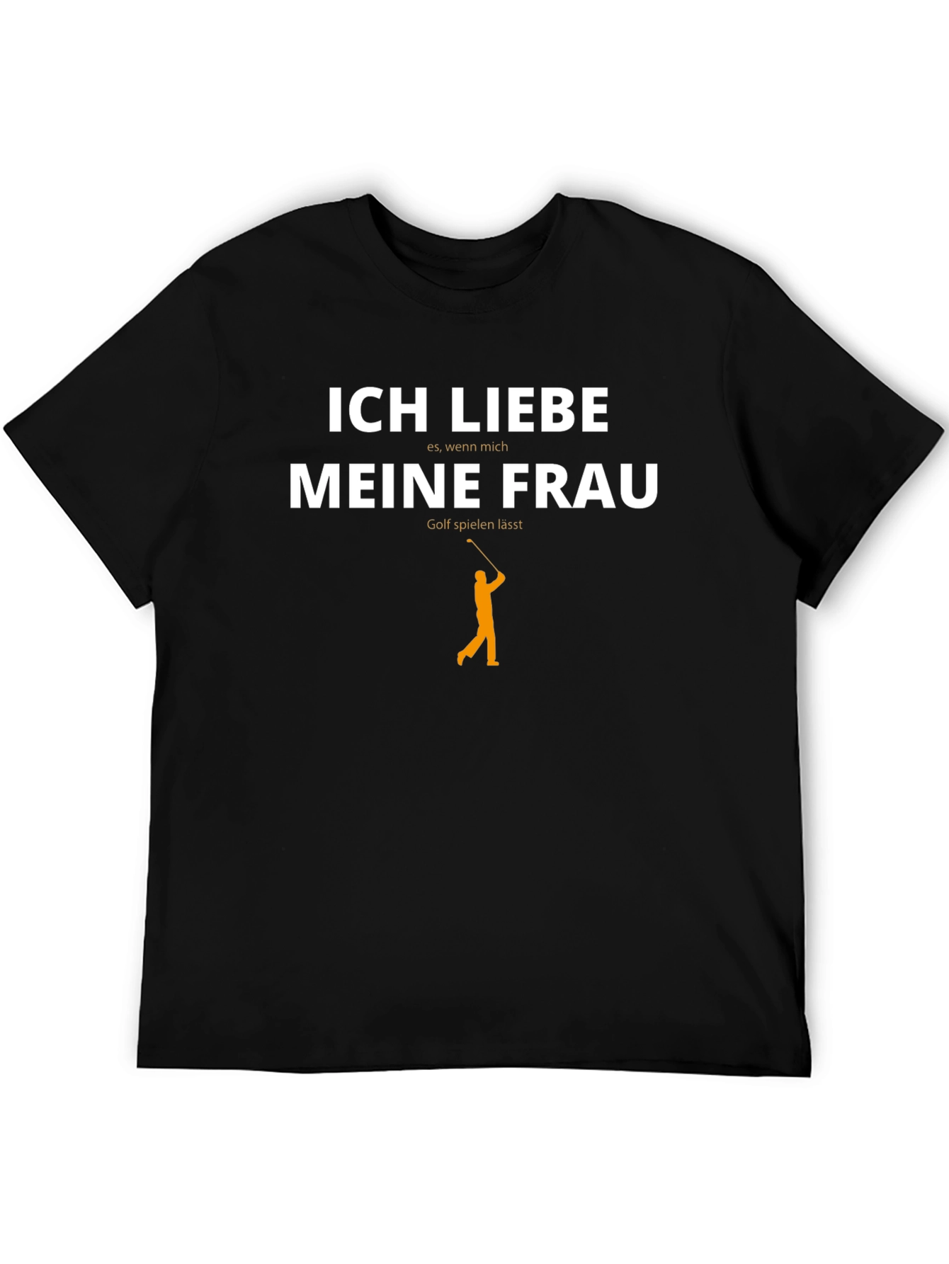 Black Ich Liebe Meine Frau Golf T-Shirt - Funny Golfer Tee view 5