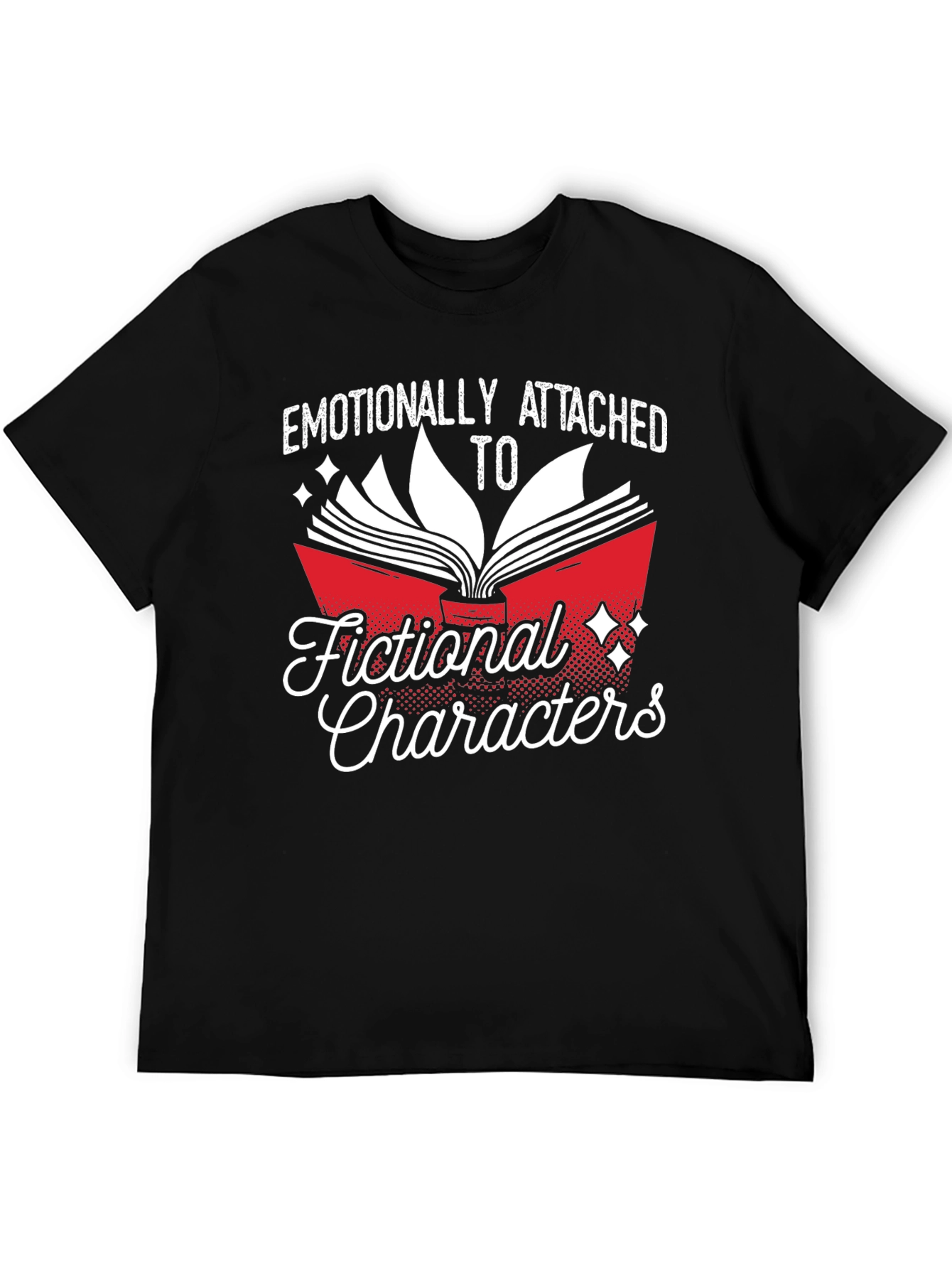 Black Emotionally Attached Fictional Characters T-Shirt view 5