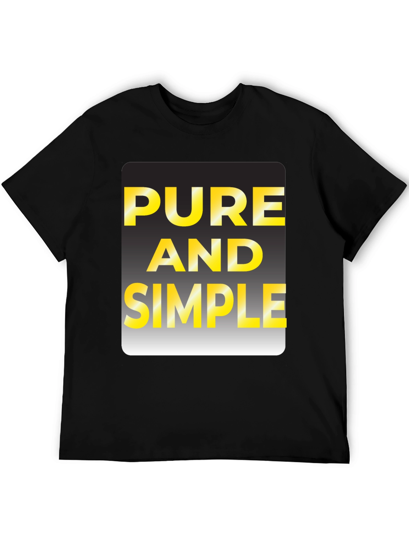 Black Pure and Simple Black Graphic T-Shirt view 5