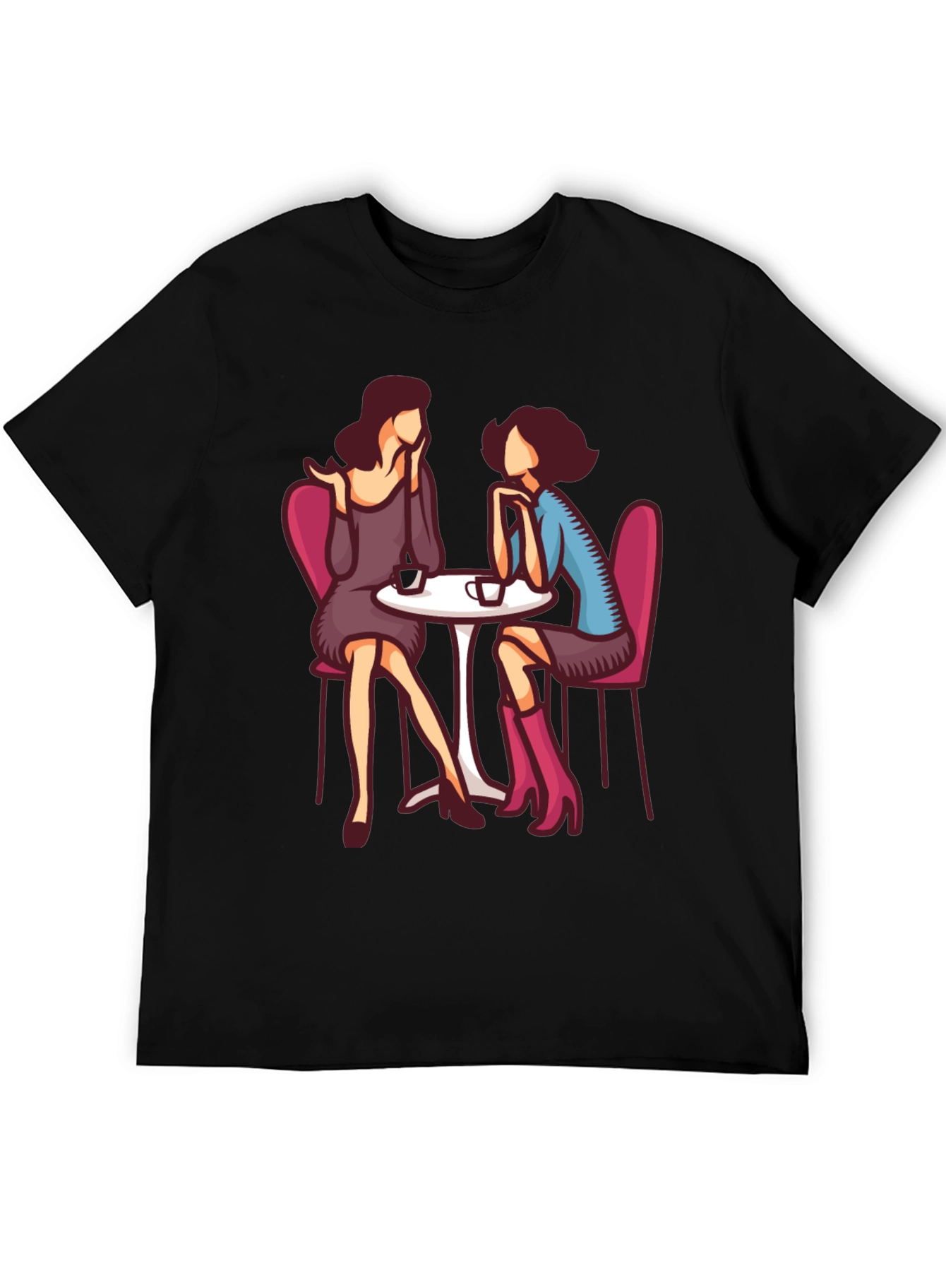 Cafe Conversation Graphic T-Shirt - 5