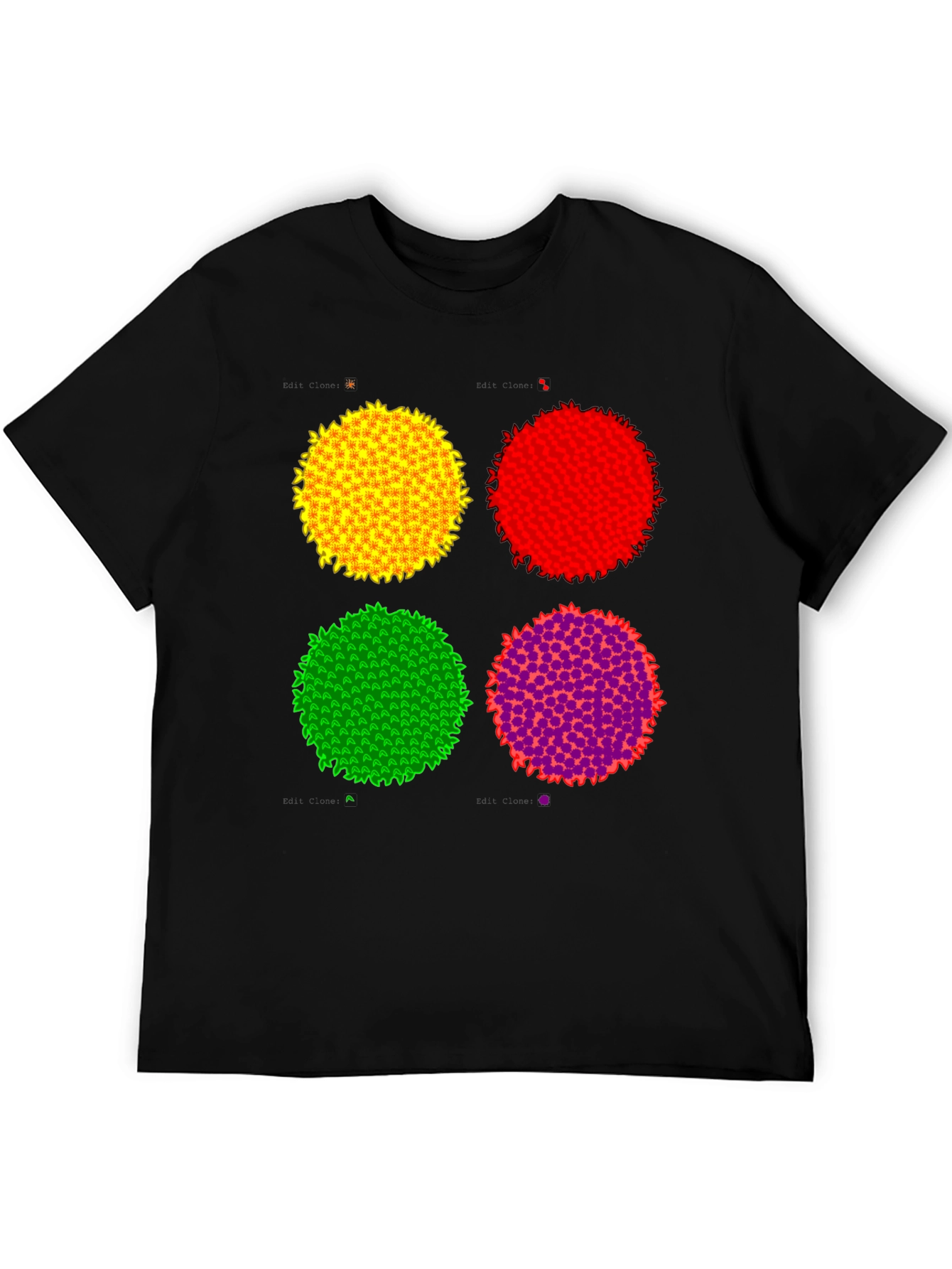 Black Abstract Circle Graphic Print Black Tee view 5